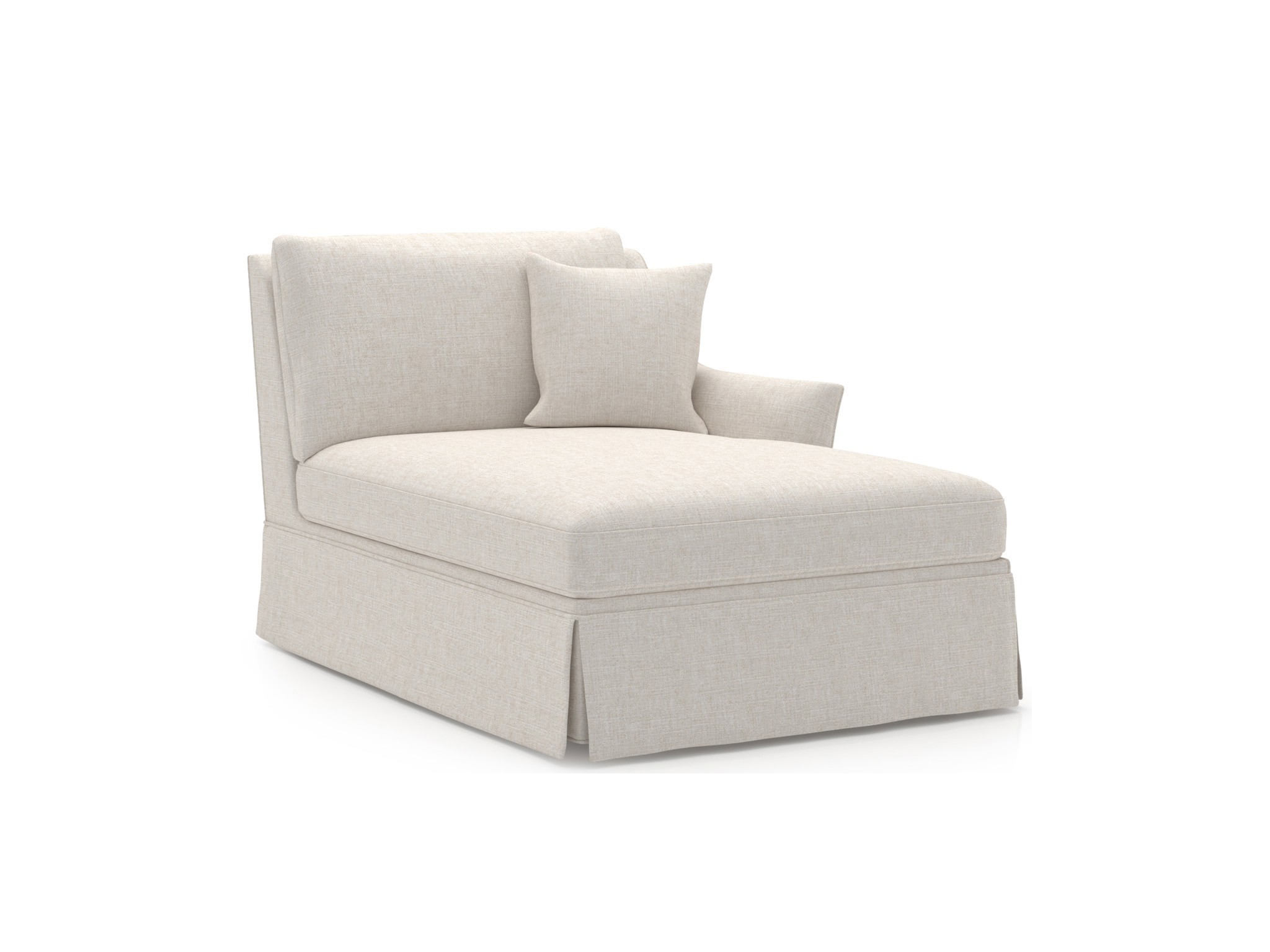 Henri Skirted Chaise RAF - Special Order - Silo with a white background