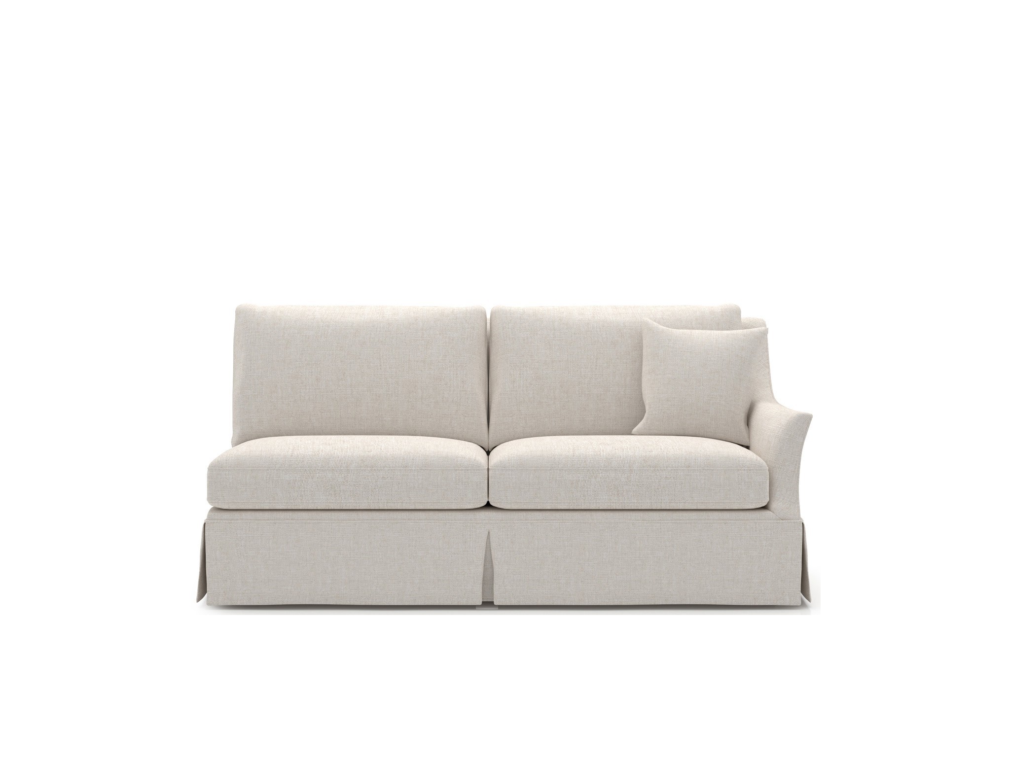 Henri Skirted Loveseat RAF - Special Order - Silo with a white background