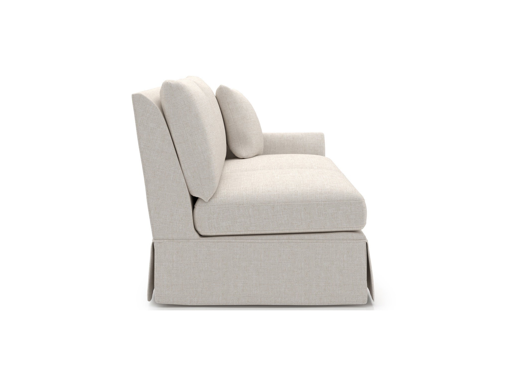 Henri Skirted Loveseat RAF - Special Order - Silo with a white background