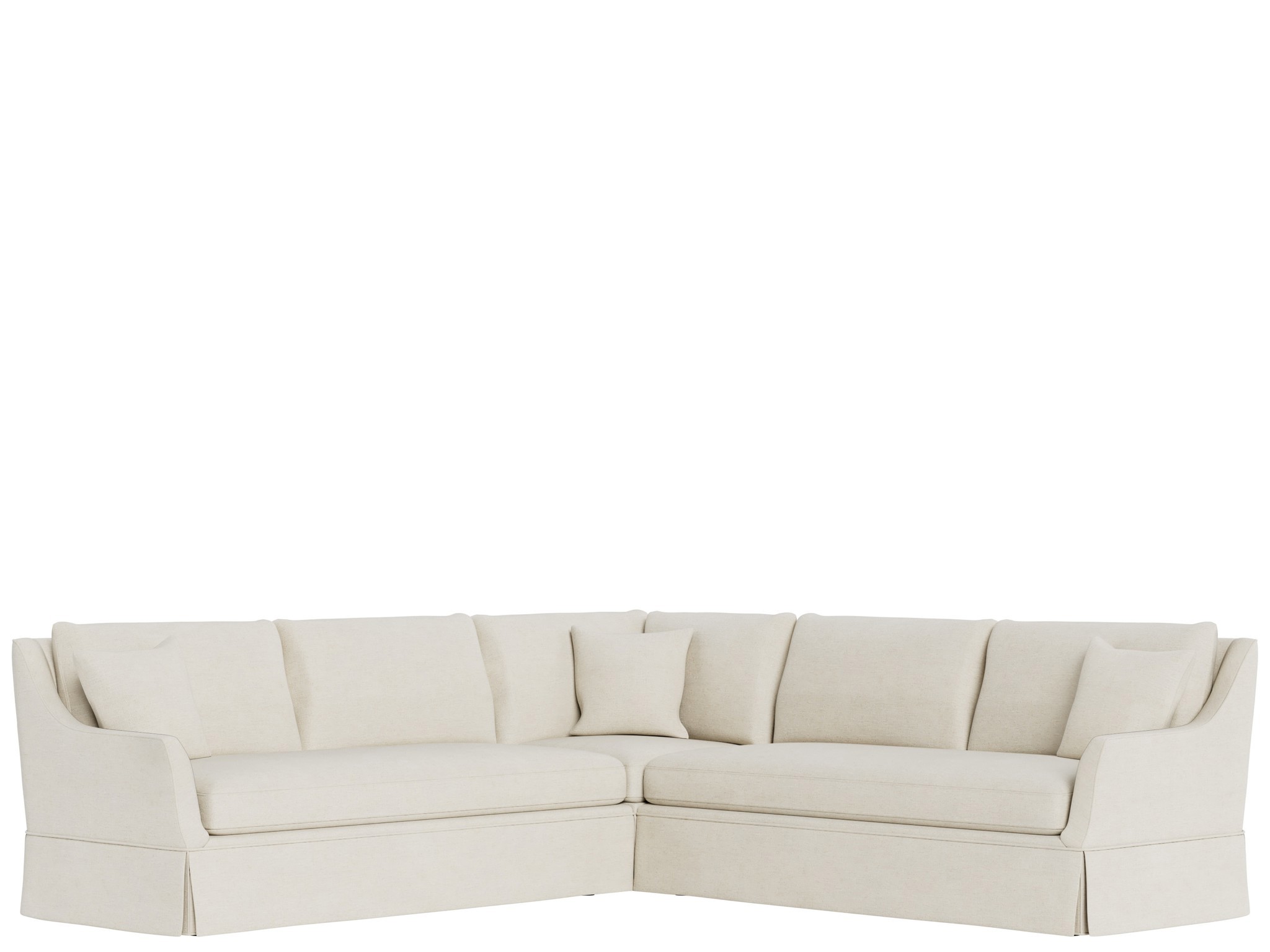Henri Skirted Sectional - Special Order - Silo with a white background