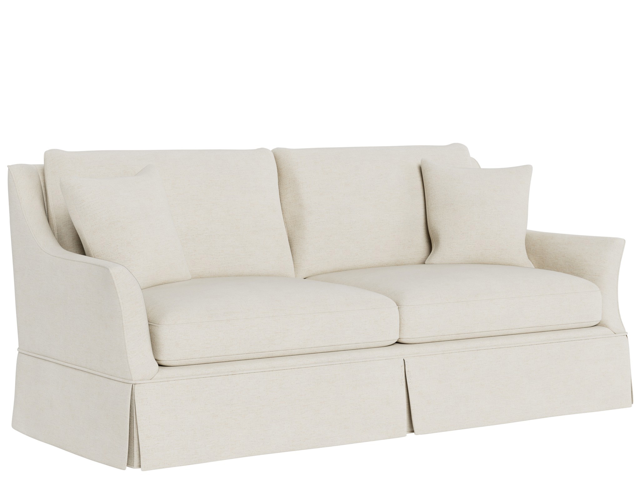 Henri Skirted Apartment Sofa - Special Order - Silo with a white background