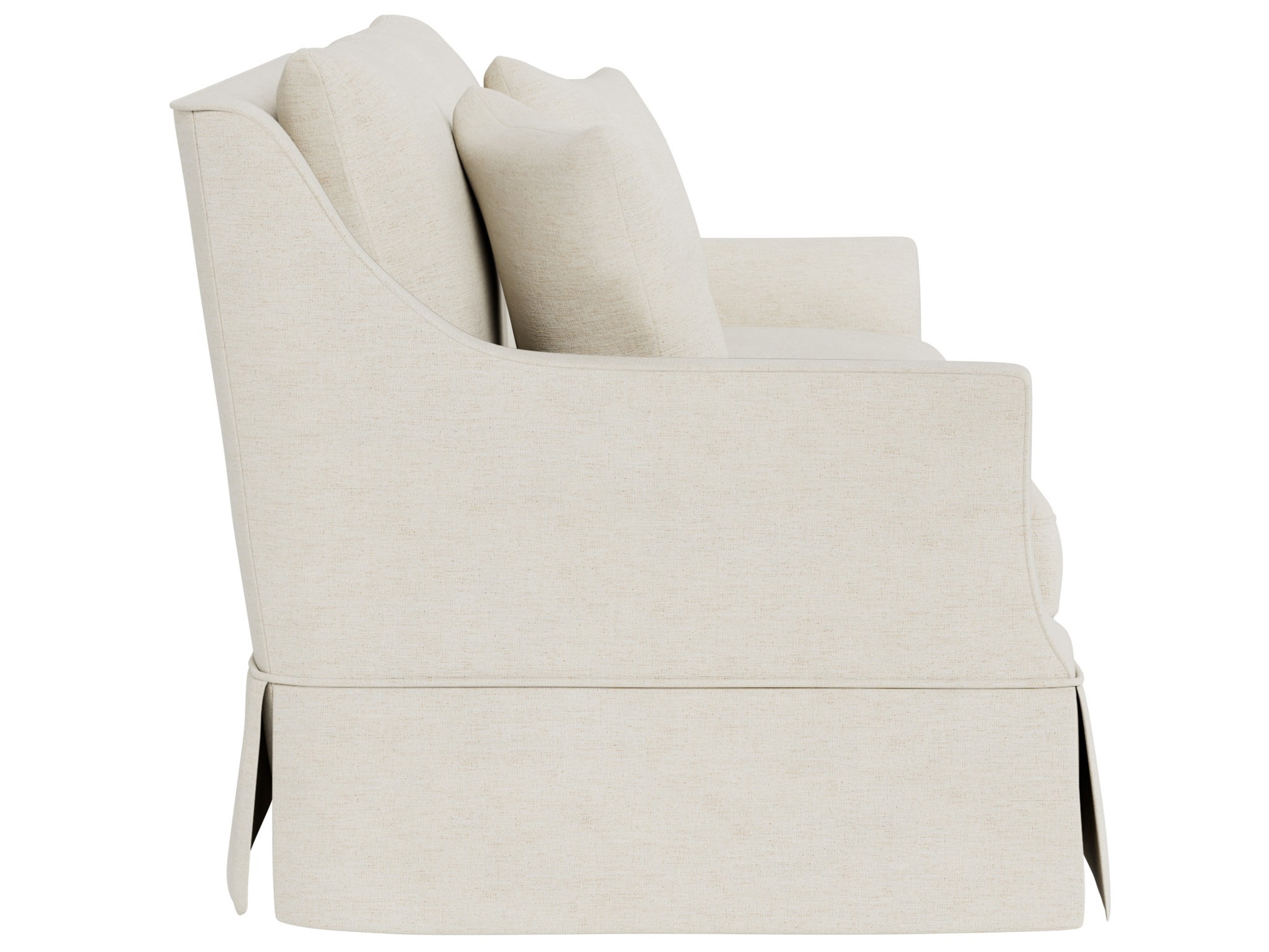 Henri Skirted Apartment Sofa - Special Order - Silo with a white background