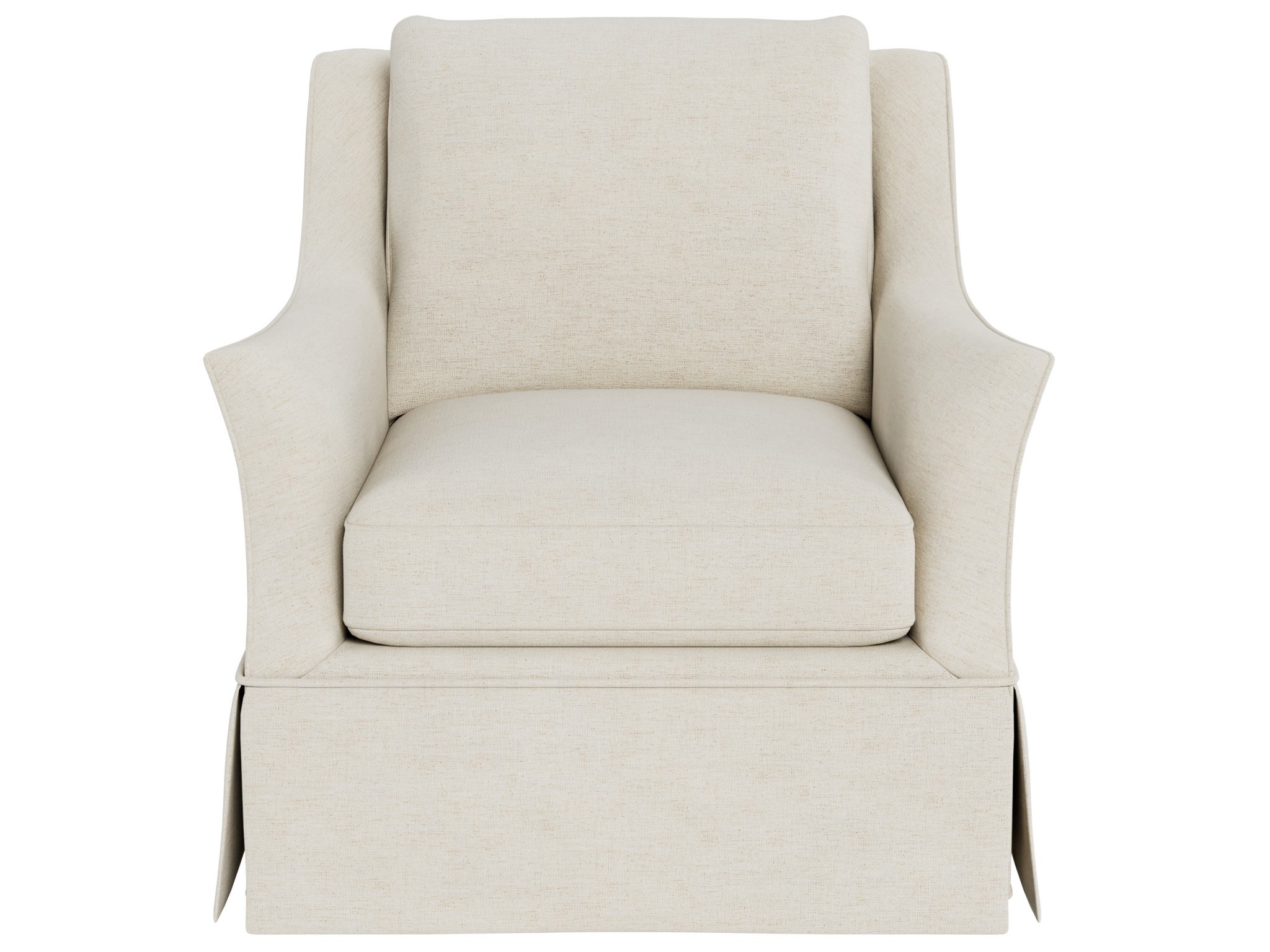 Henri Skirted Swivel Chair - Special Order - Silo with a white background