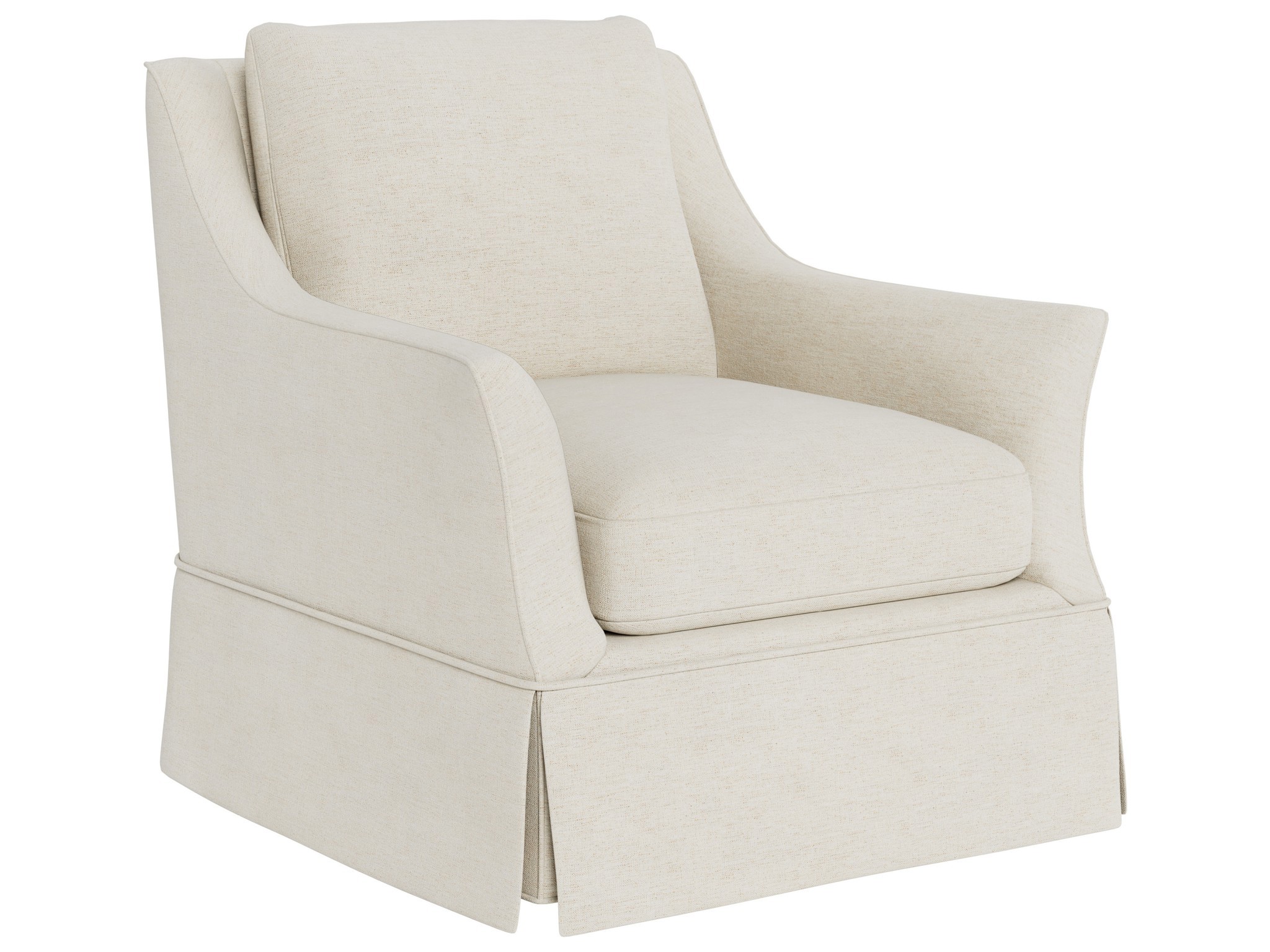 Henri Skirted Swivel Chair - Special Order - Silo with a white background