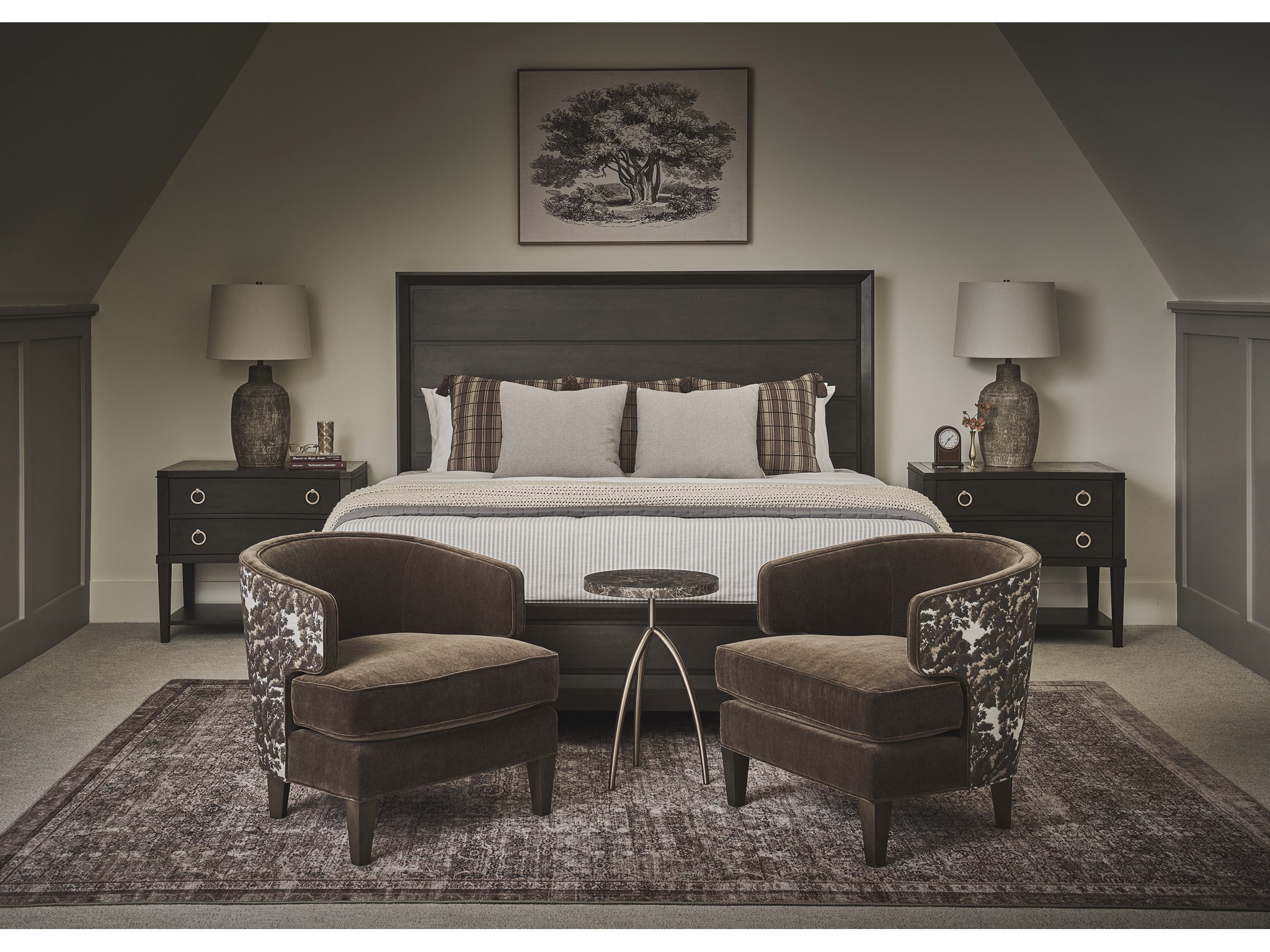 Fenwick Panel Bed King - Multiple item room scene
