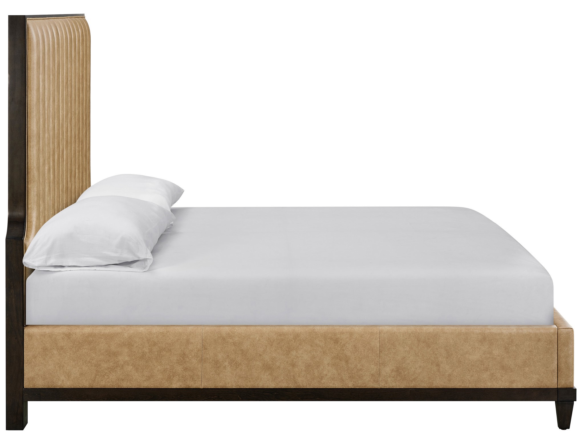 Fenwick Upholstered Bed King - Silo with a white background