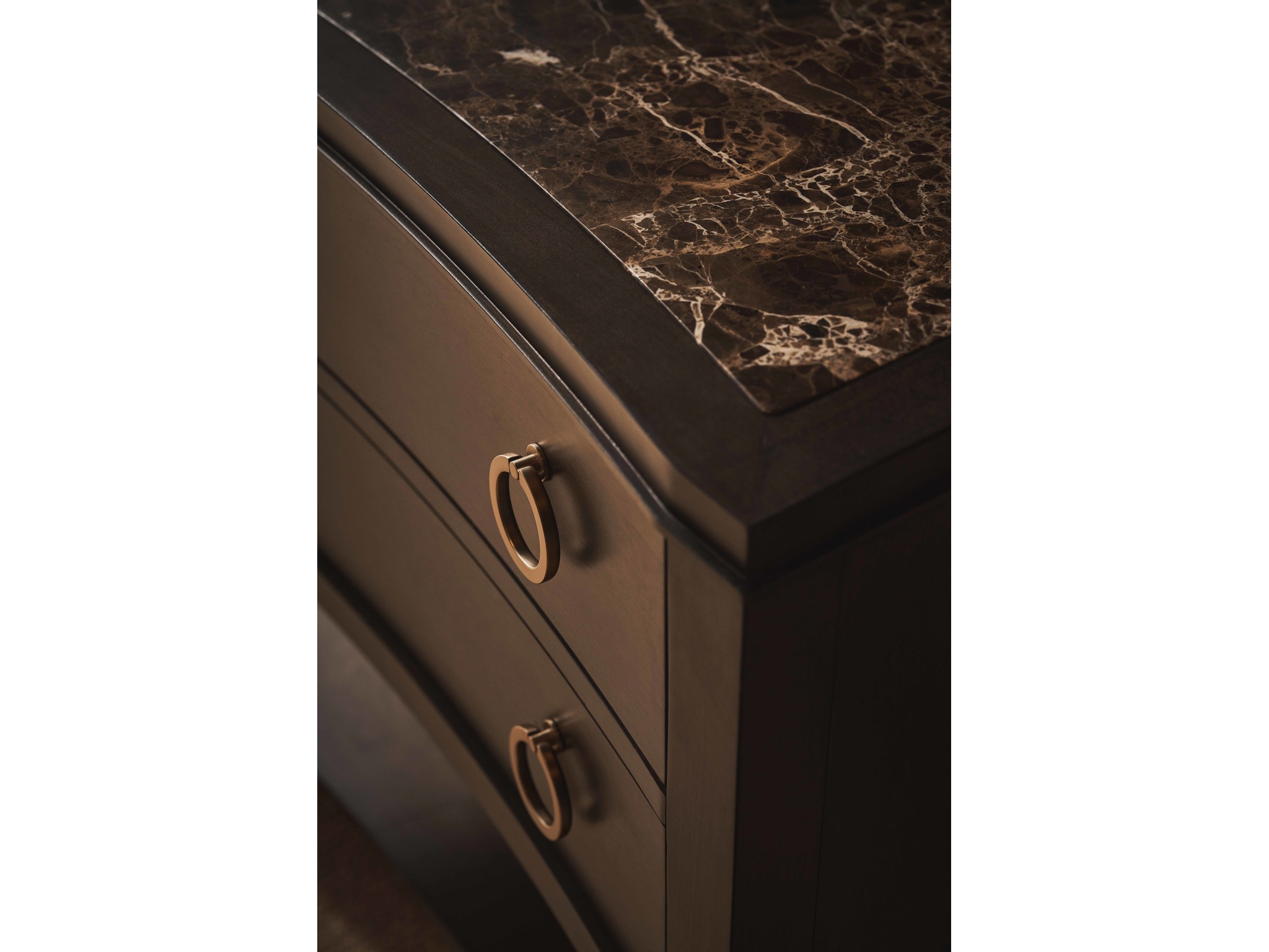 Emperador Nightstand - Multiple item room scene