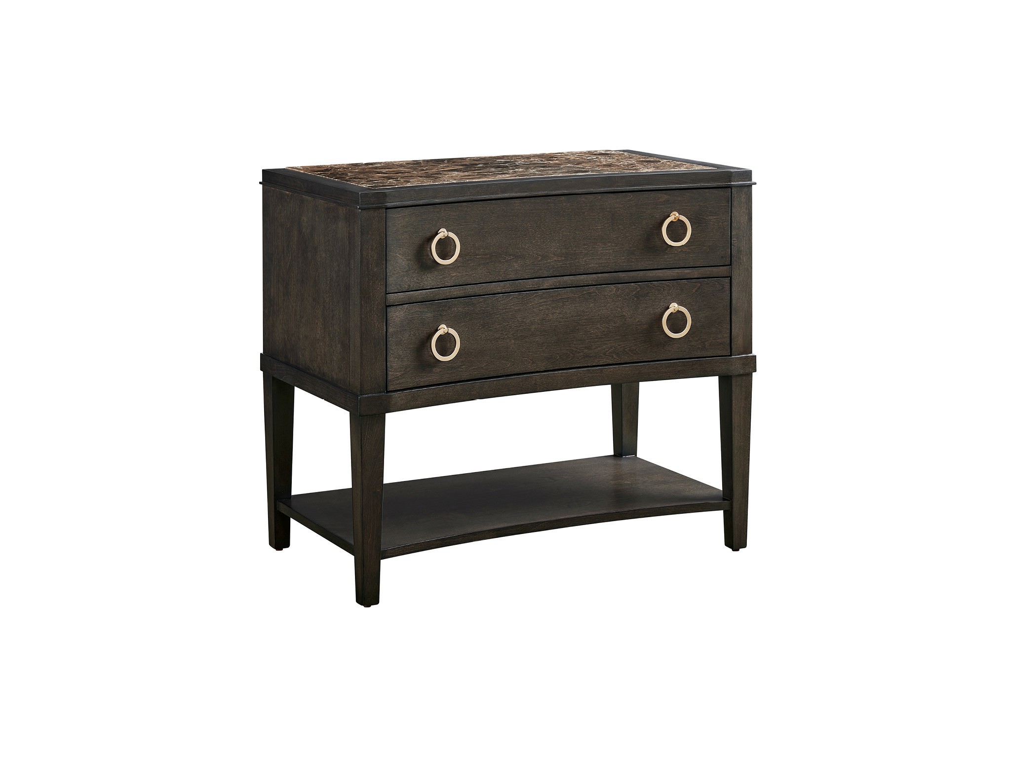 Emperador Nightstand - Silo with a white background
