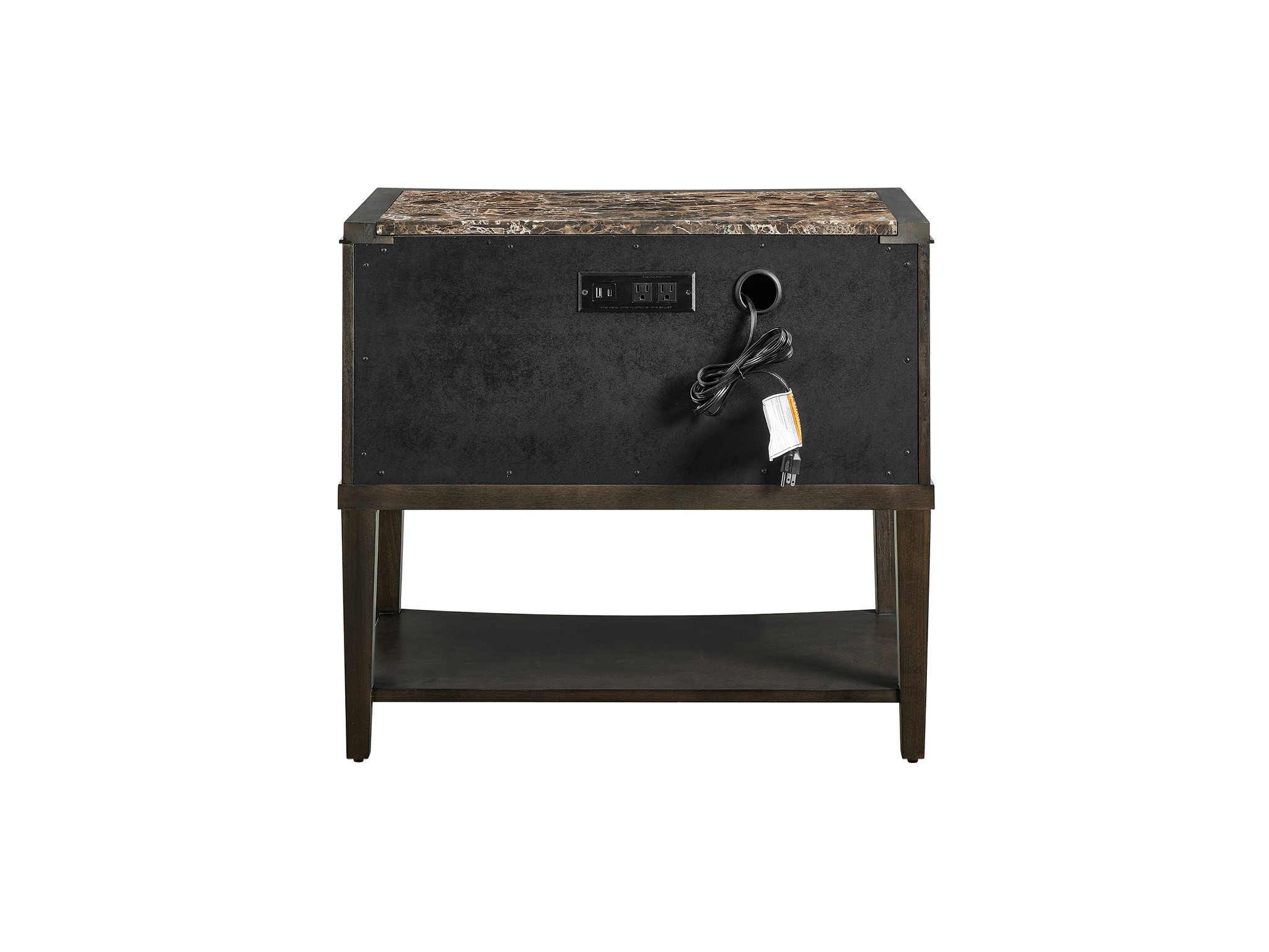 Emperador Nightstand - Silo with a white background