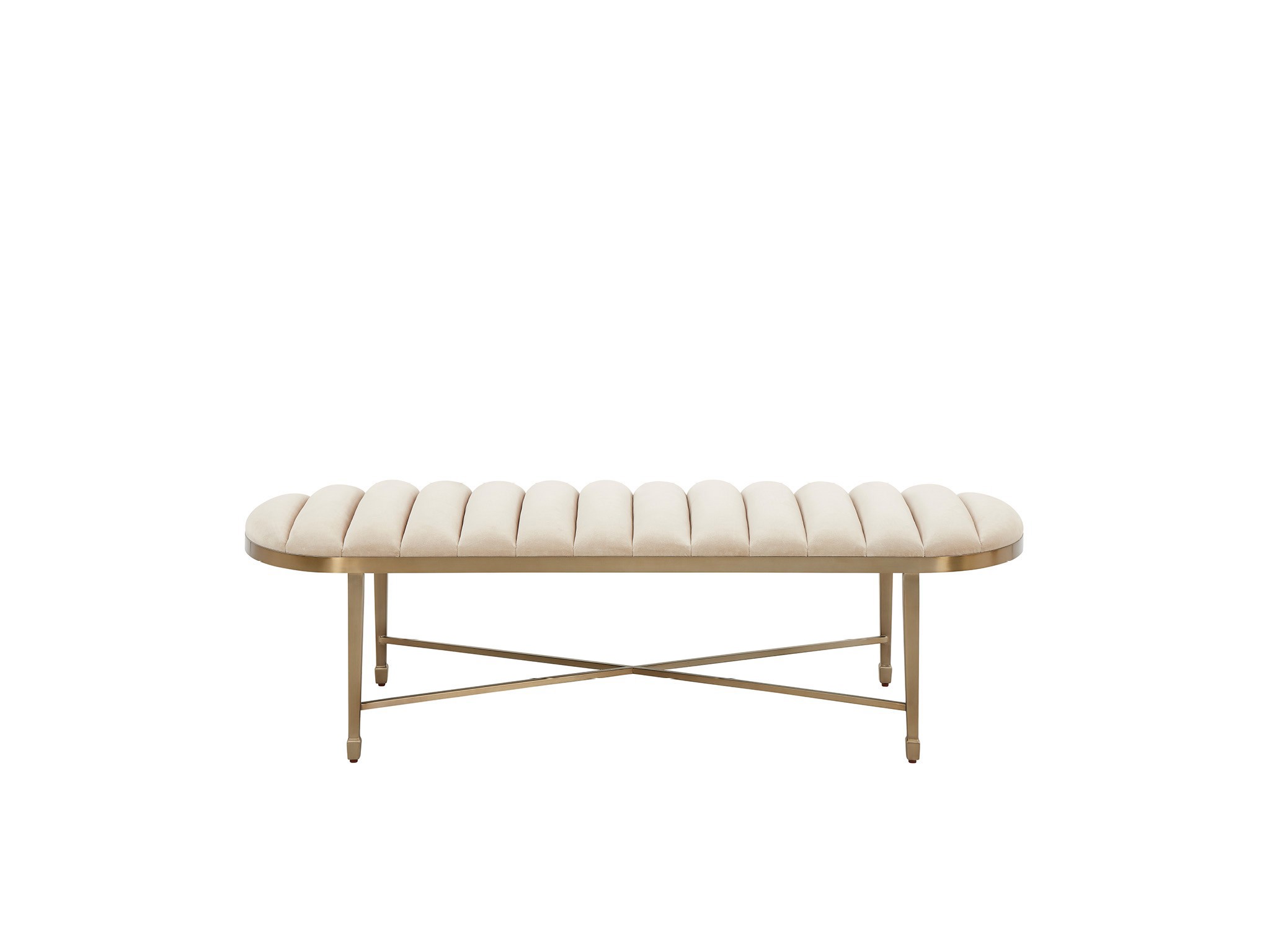 Dusty Bronze Bench - Silo with a white background