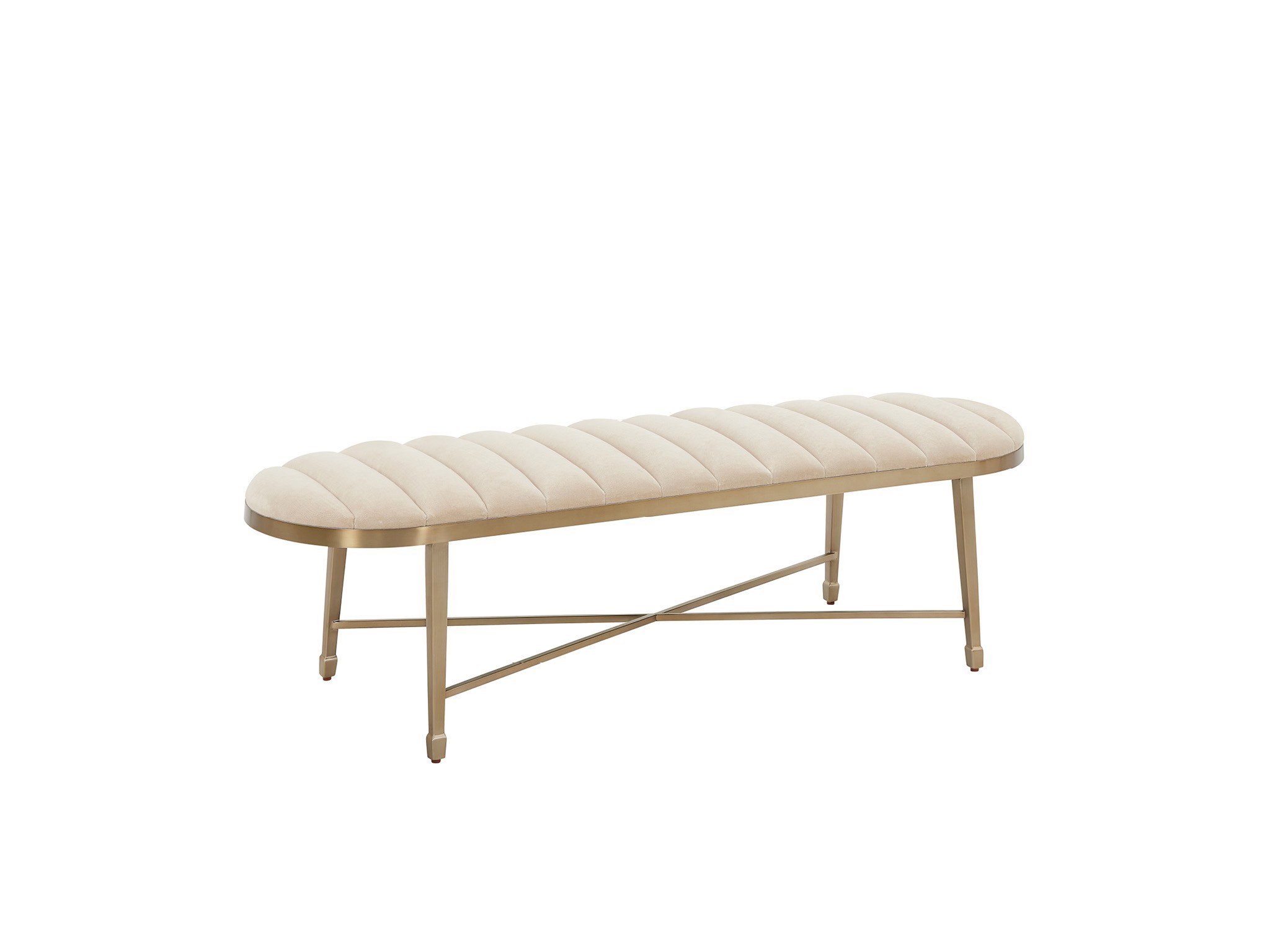 Dusty Bronze Bench - Silo with a white background
