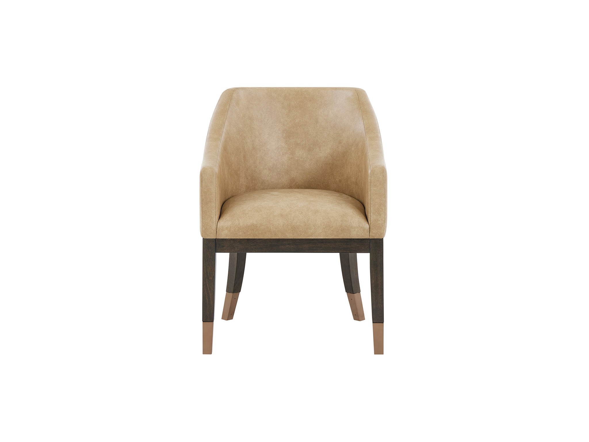Fenwick Leather Arm Chair - Silo with a white background