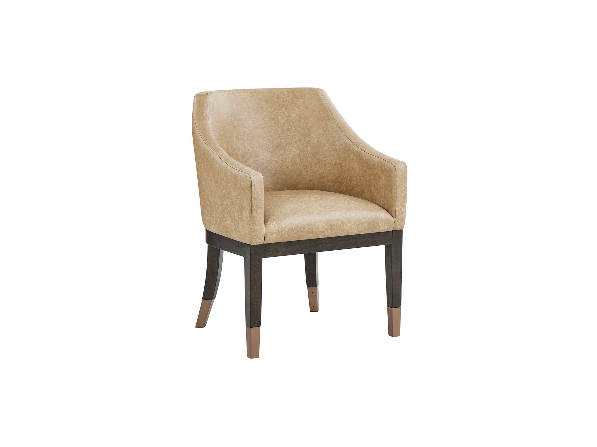 Fenwick Leather Arm Chair - Silo with a white background