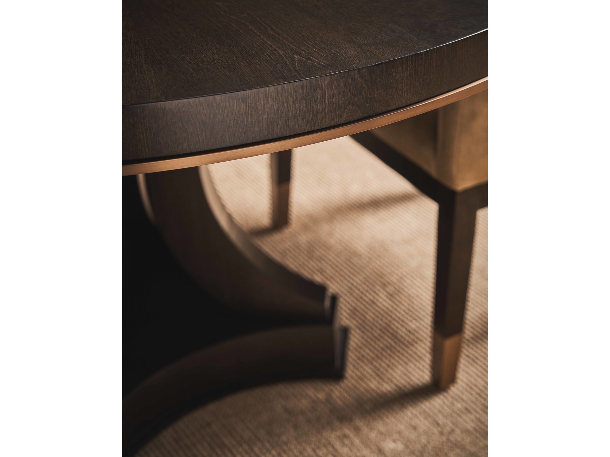 Fenwick Round Dining Table - Multiple item room scene