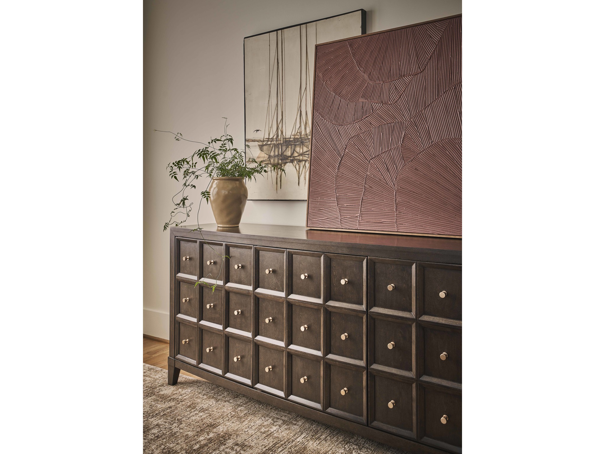 Fenwick Credenza - Multiple item room scene
