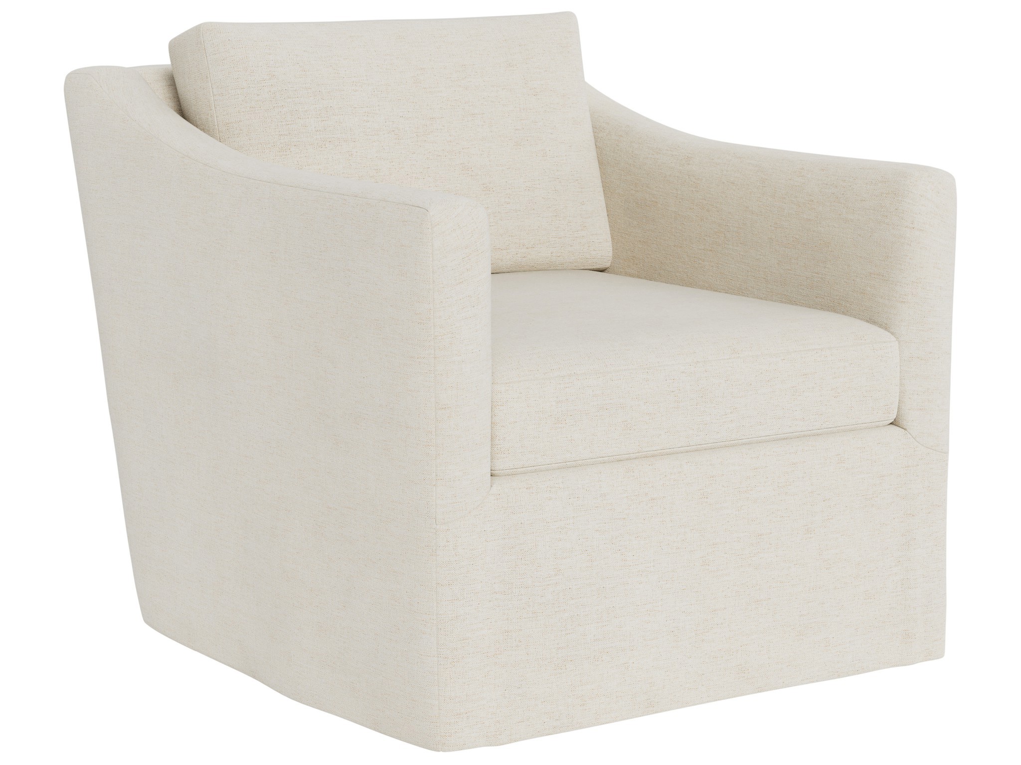 Asher Slipcover Swivel Chair - Special Order - Silo with a white background