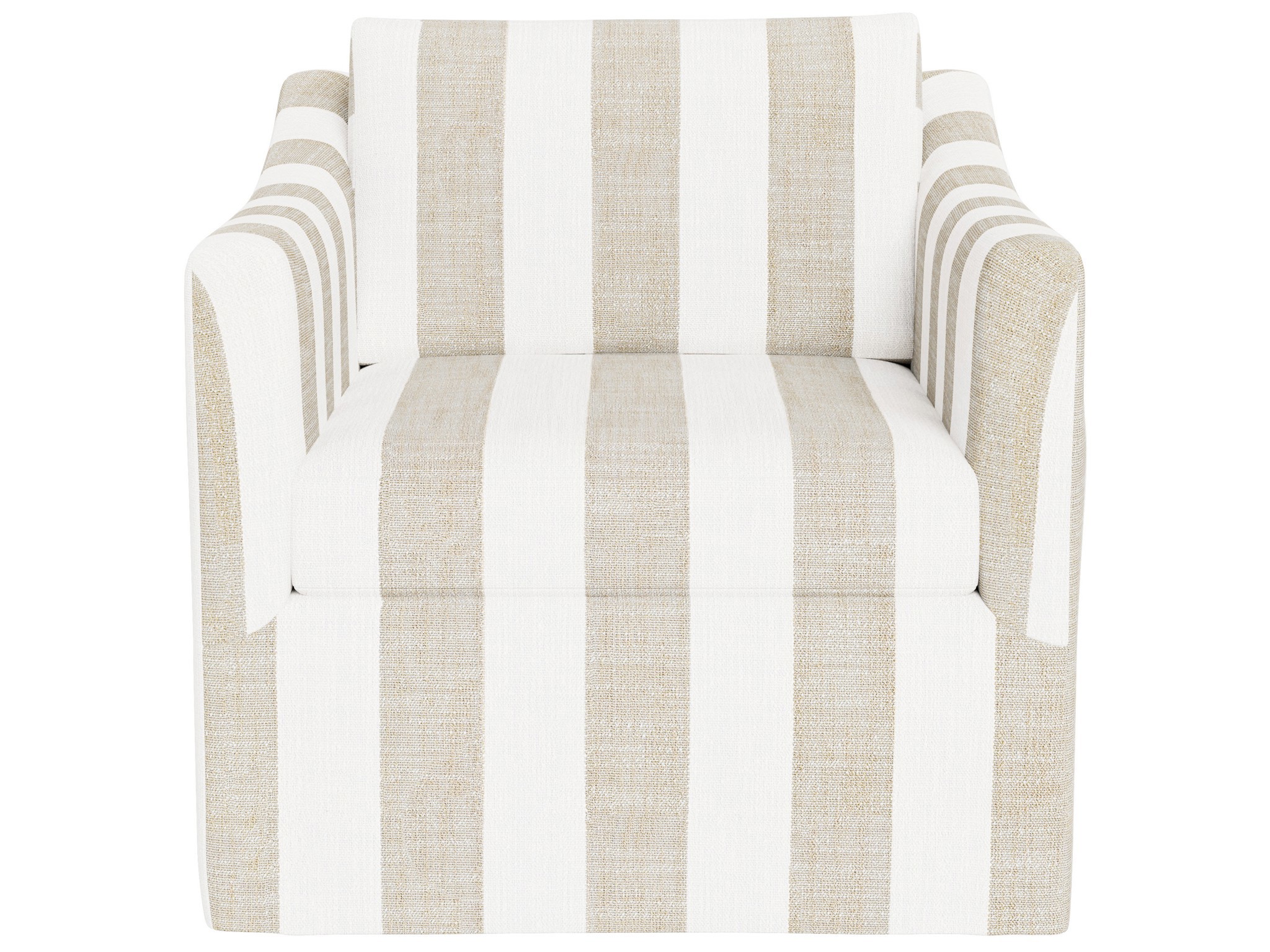 Asher Slipcover Swivel Chair Outdoor-Special Order - Silo with a white background