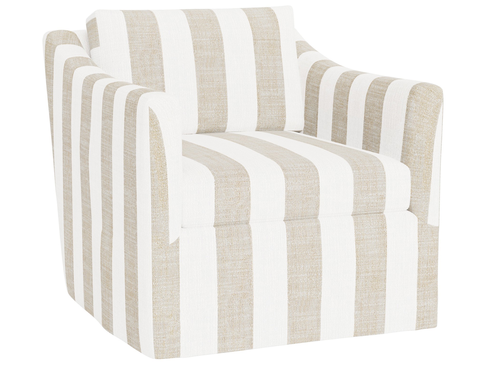 Asher Slipcover Swivel Chair Outdoor-Special Order - Silo with a white background