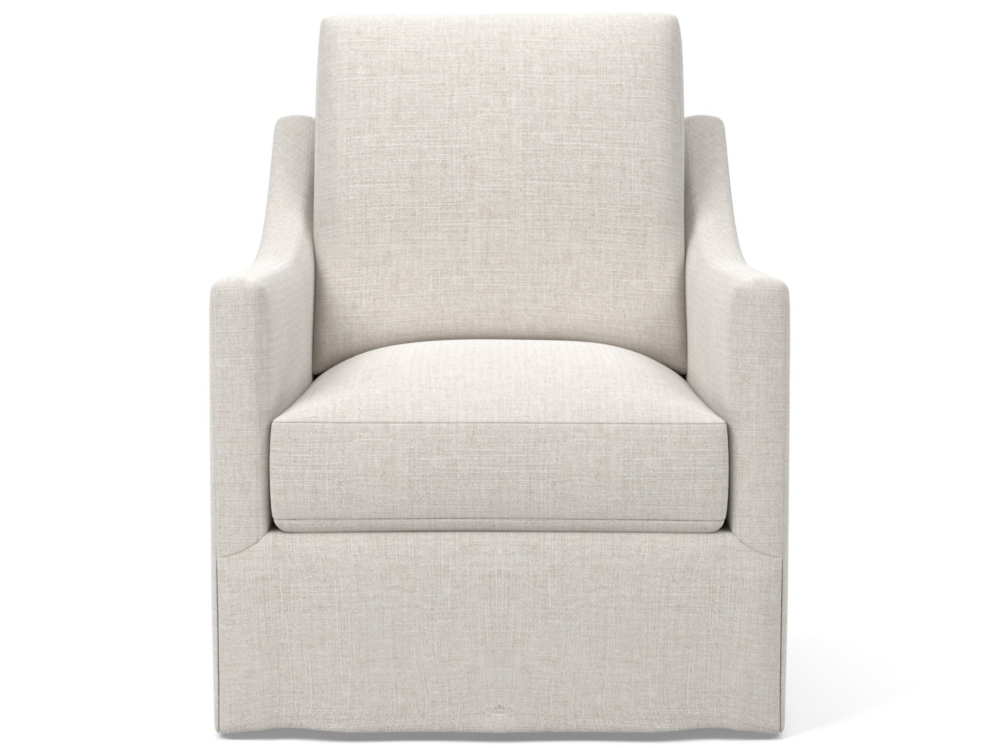 Asher Slipcover Tall Swivel Chair - Special Order - Silo with a white background