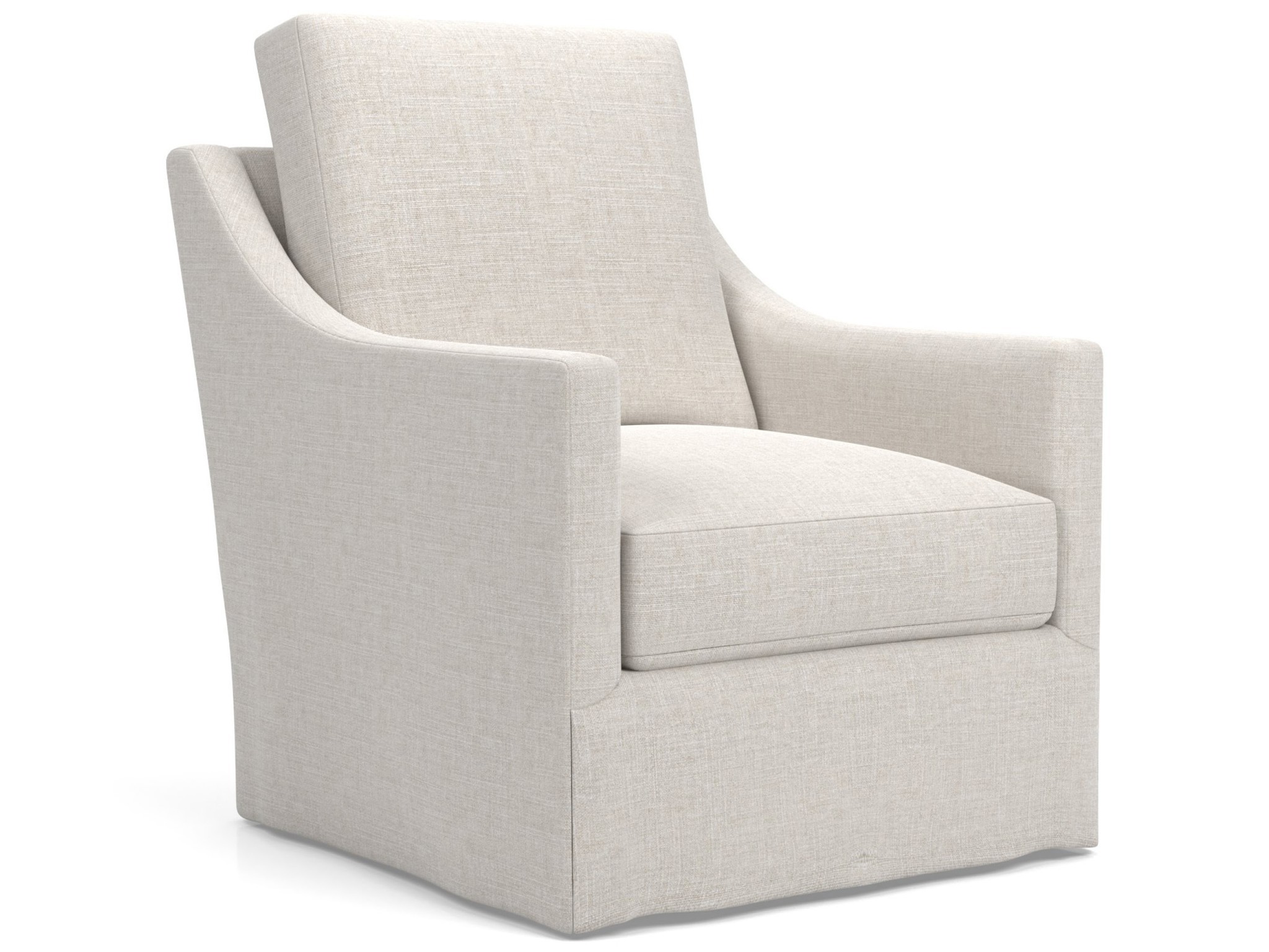 Asher Slipcover Tall Swivel Chair - Special Order - Silo with a white background