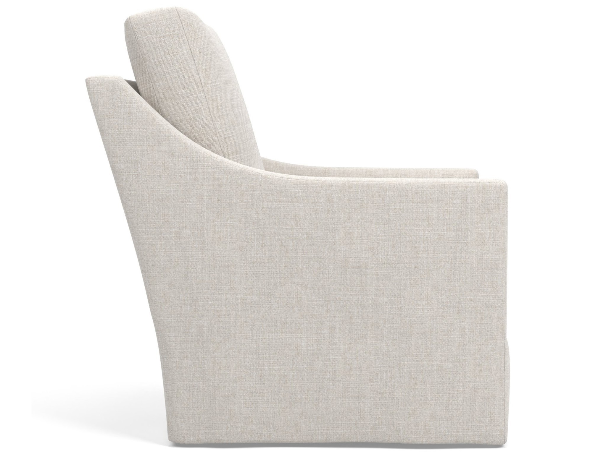 Asher Slipcover Tall Swivel Chair - Special Order - Silo with a white background