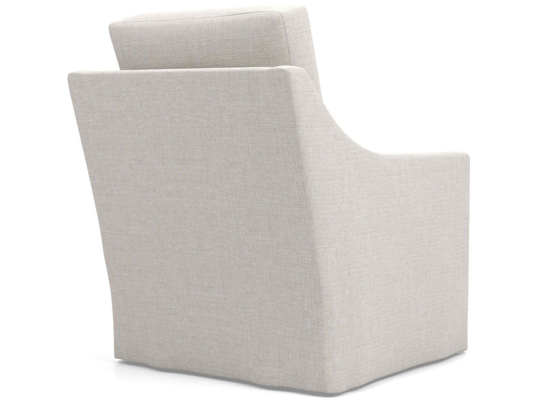 Asher Slipcover Tall Swivel Chair - Special Order - Silo with a white background
