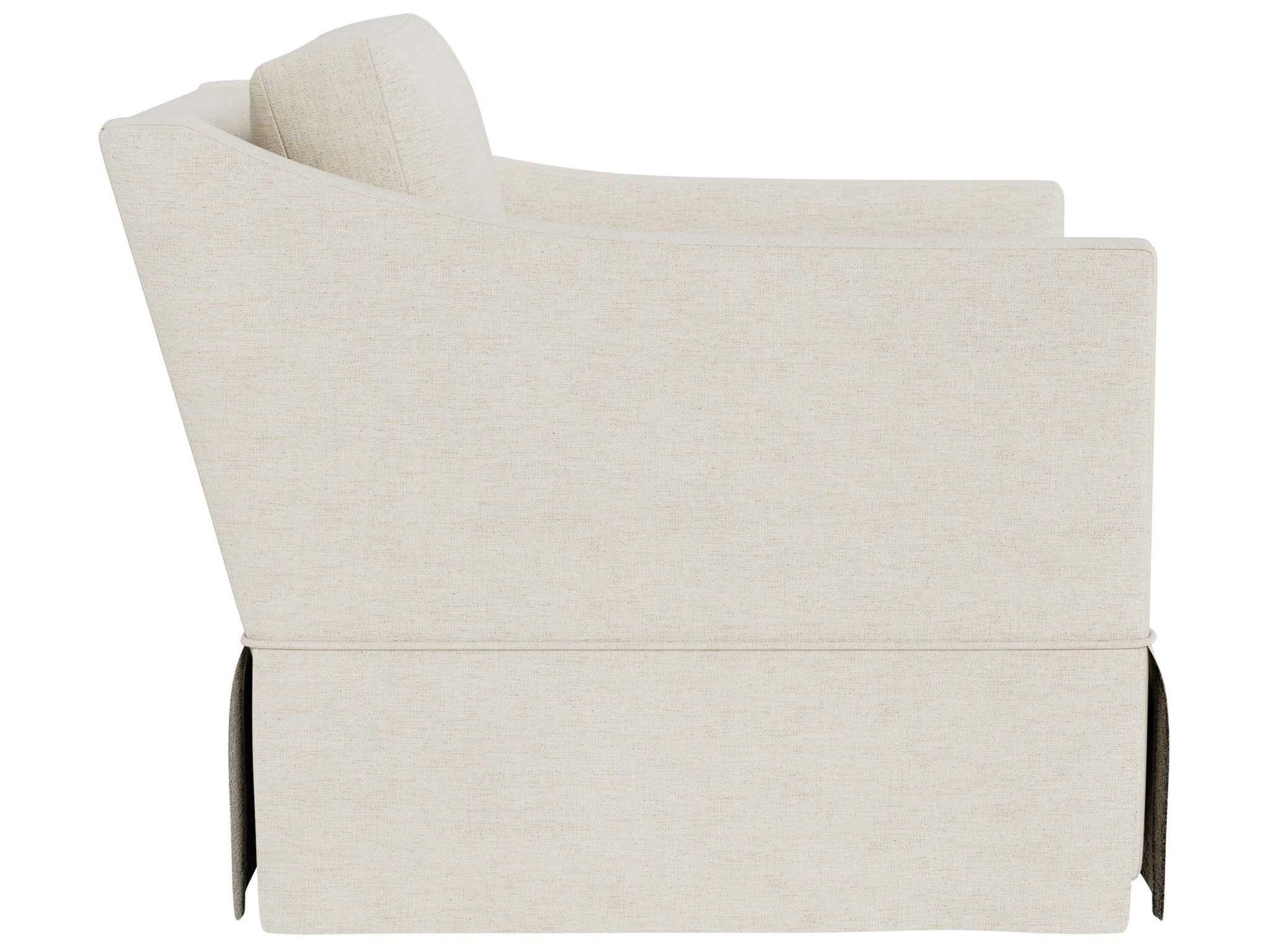 Asher Skirted Swivel Chair - Special Order - Silo with a white background
