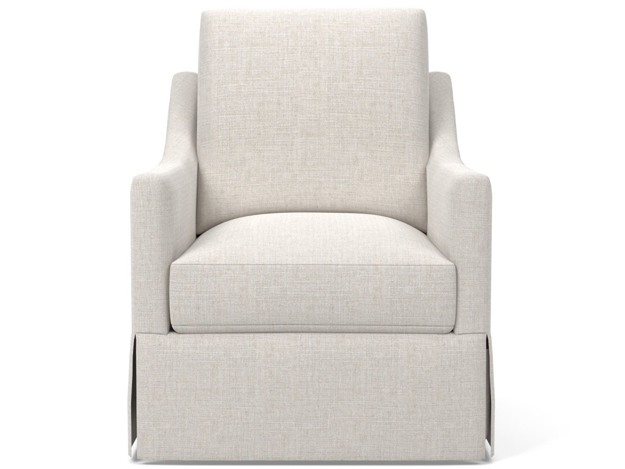 Asher Skirted Tall Swivel Chair - Special Order - Silo with a white background