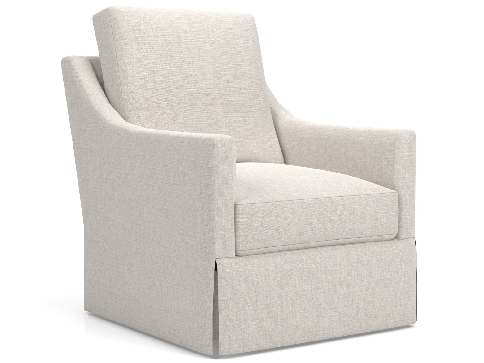 Asher Skirted Tall Swivel Chair - Special Order - Silo with a white background