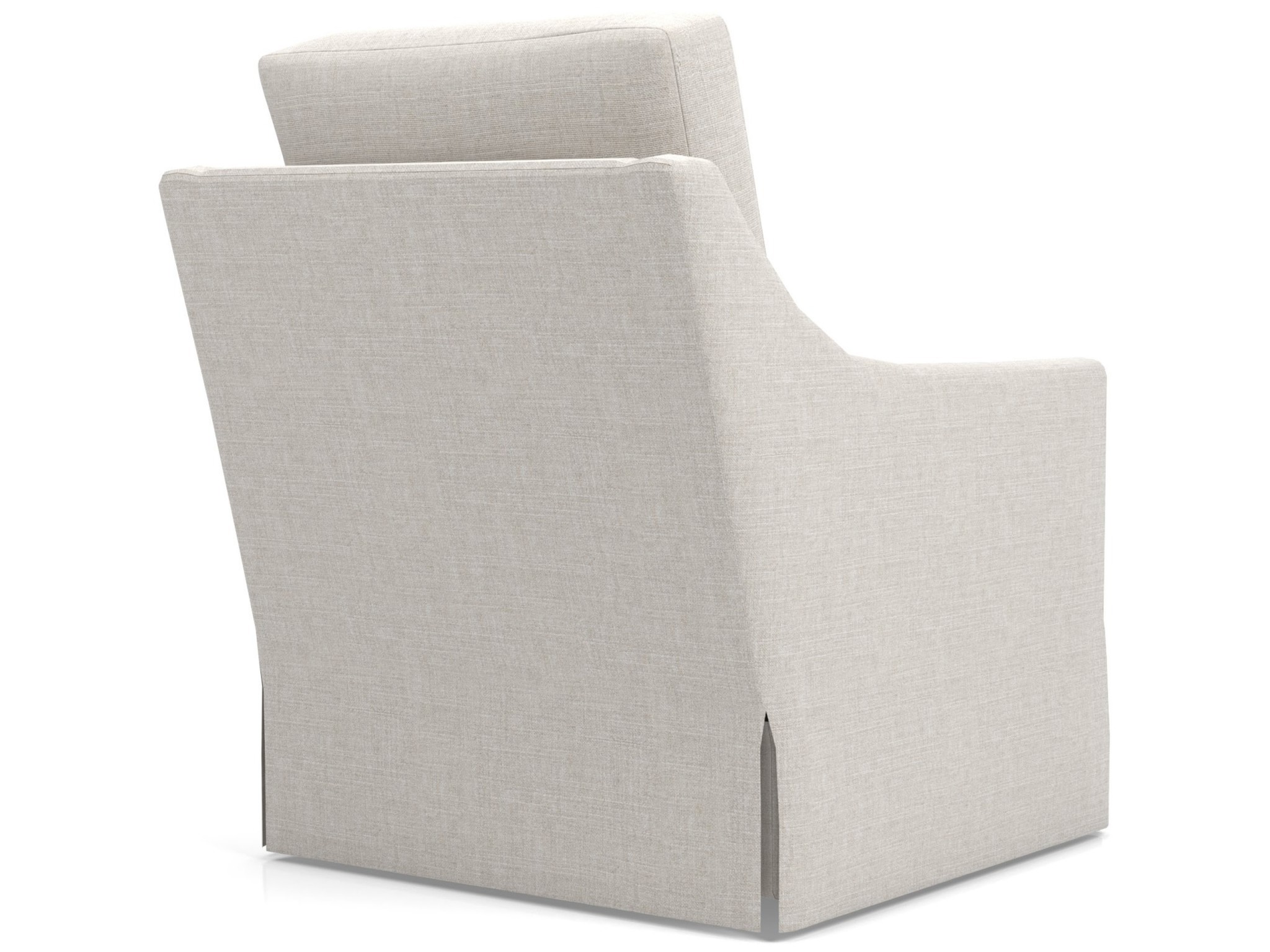 Asher Skirted Tall Swivel Chair - Special Order - Silo with a white background