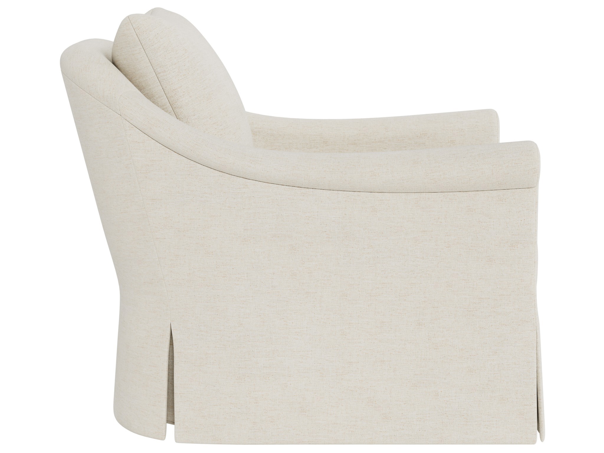 Rowan Skirted Swivel Chair - Special Order - Silo with a white background