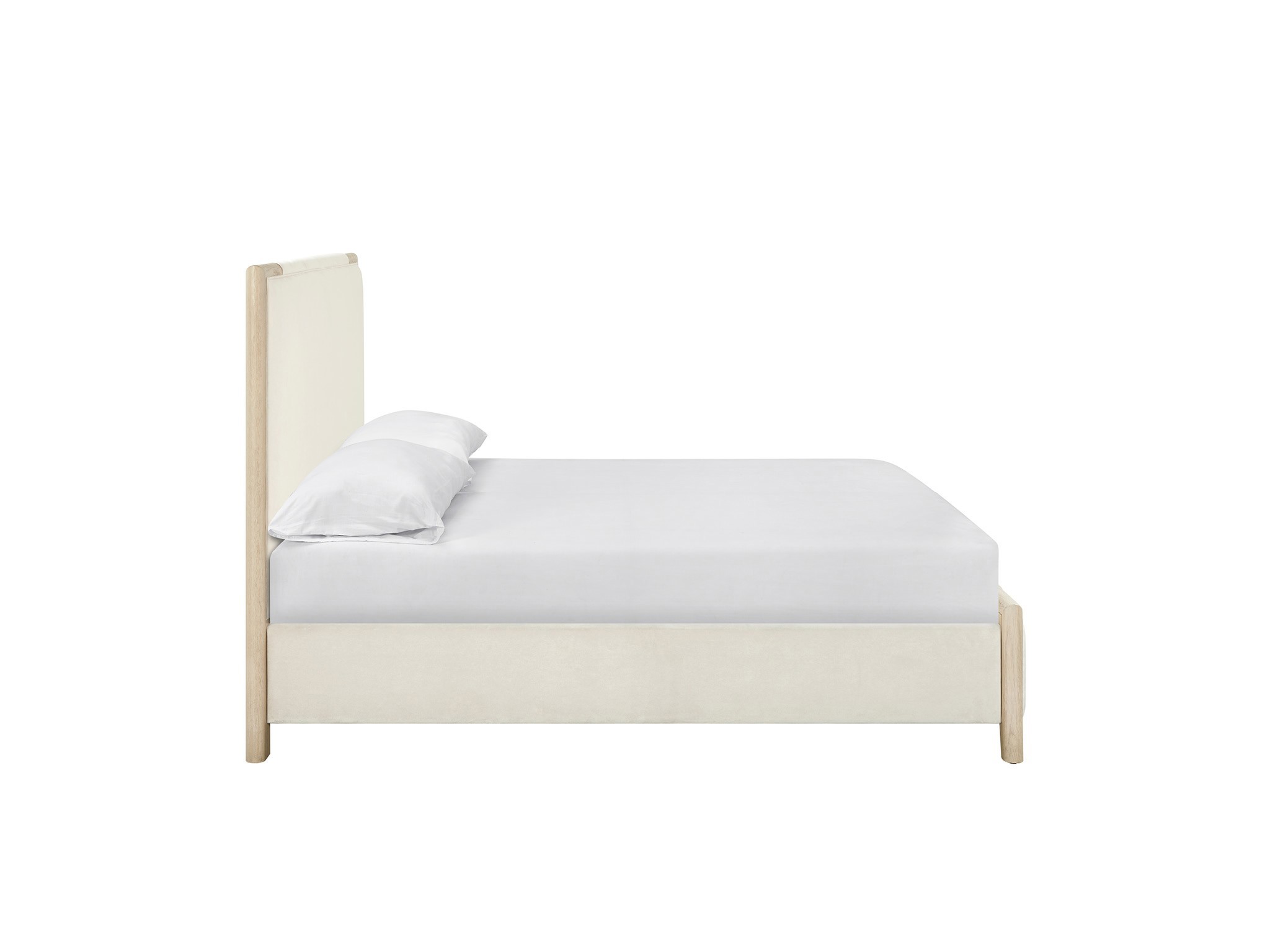 Velora Upholstered Bed King - Silo with a white background