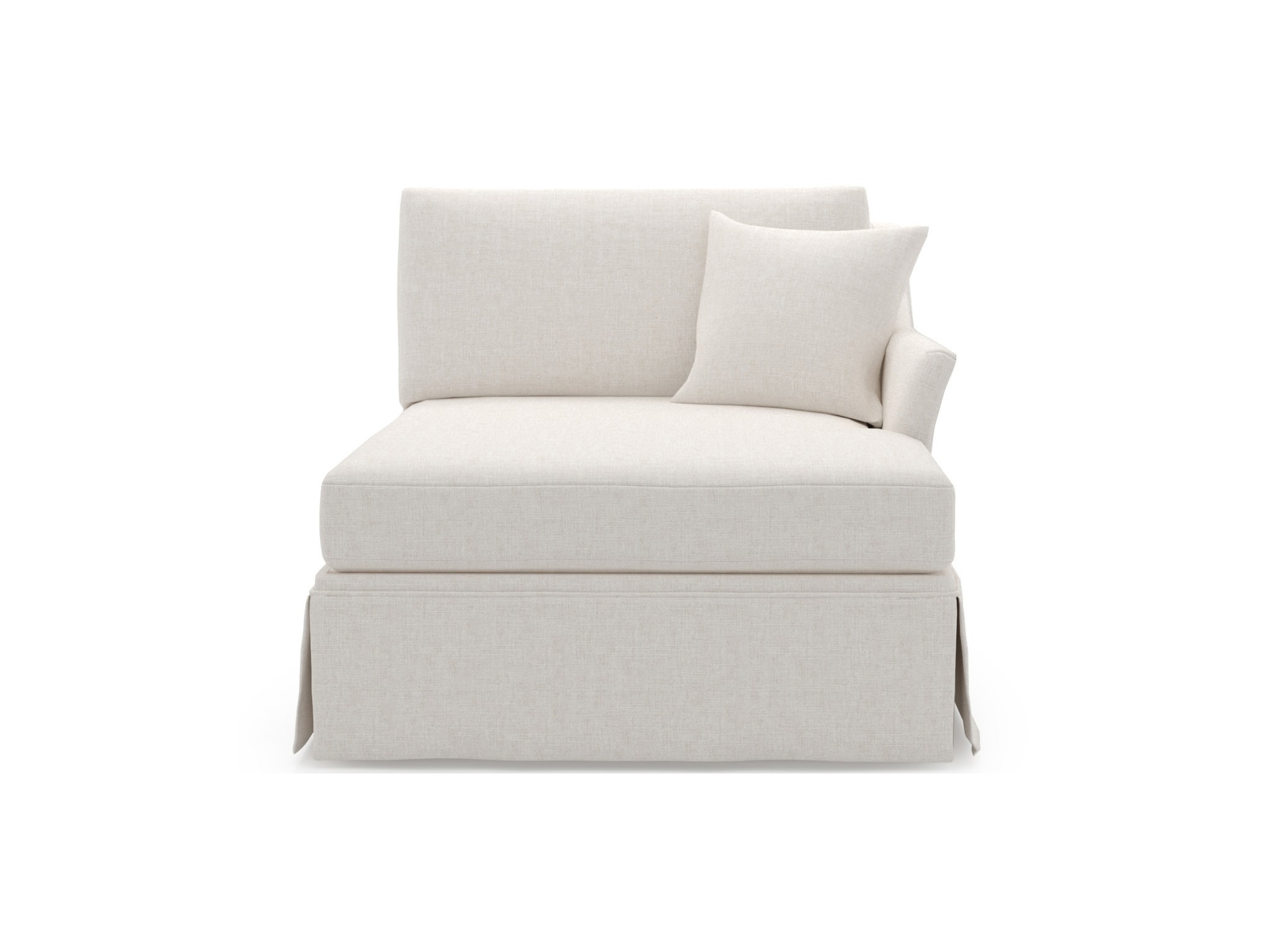 Madison Skirted Chaise RAF - Special Order - Silo with a white background