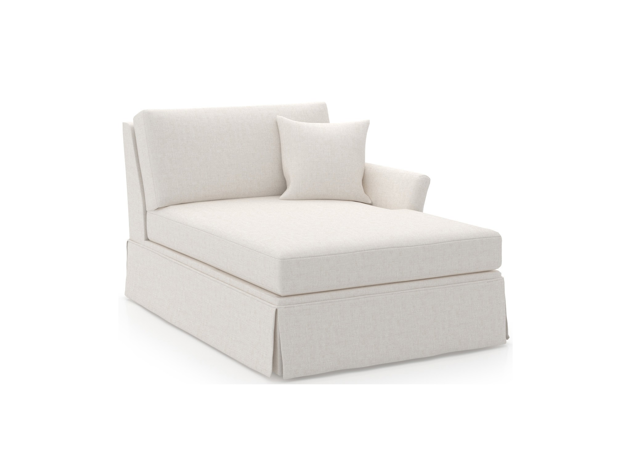 Madison Skirted Chaise RAF - Special Order - Silo with a white background