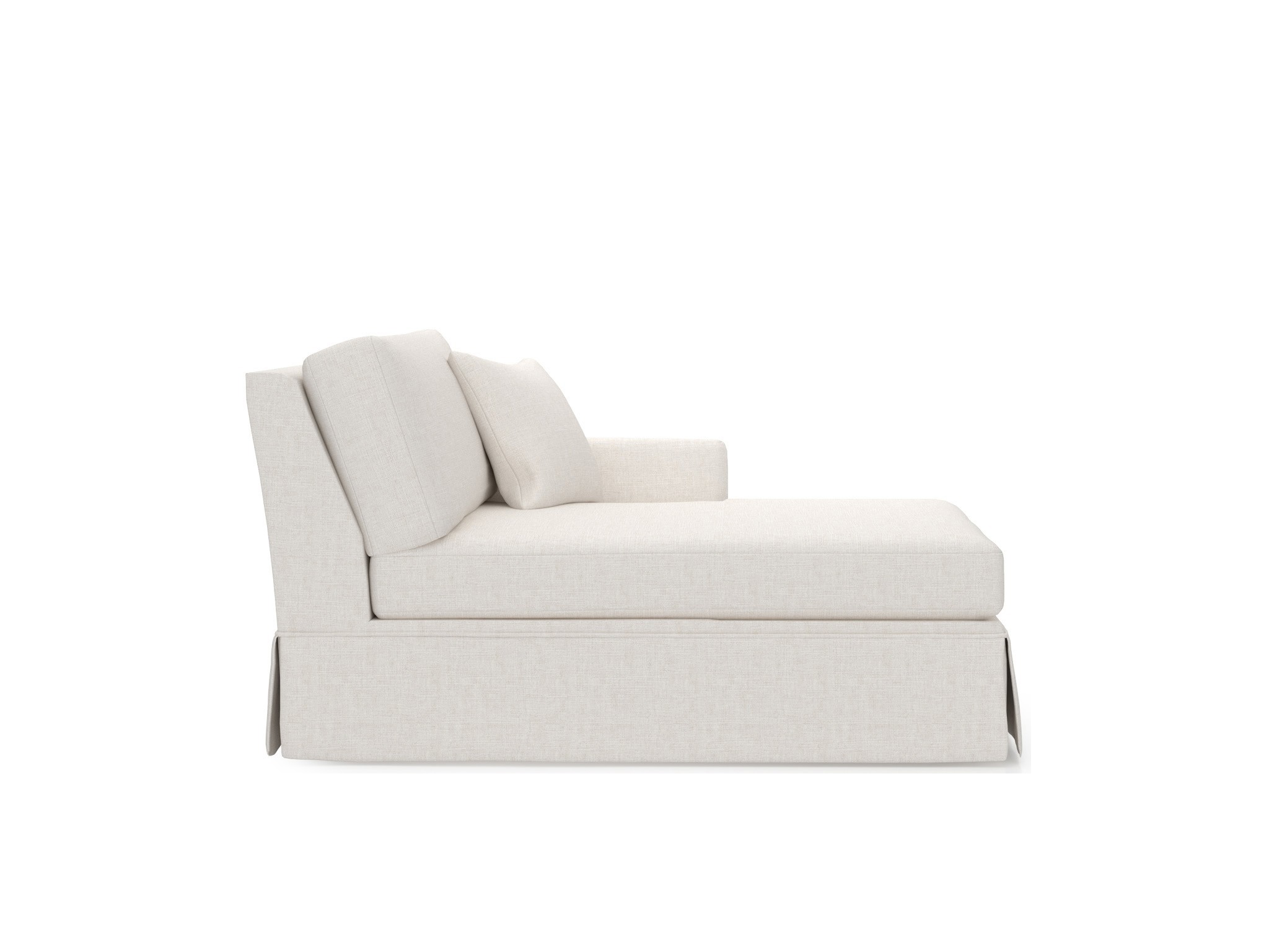 Madison Skirted Chaise RAF - Special Order - Silo with a white background