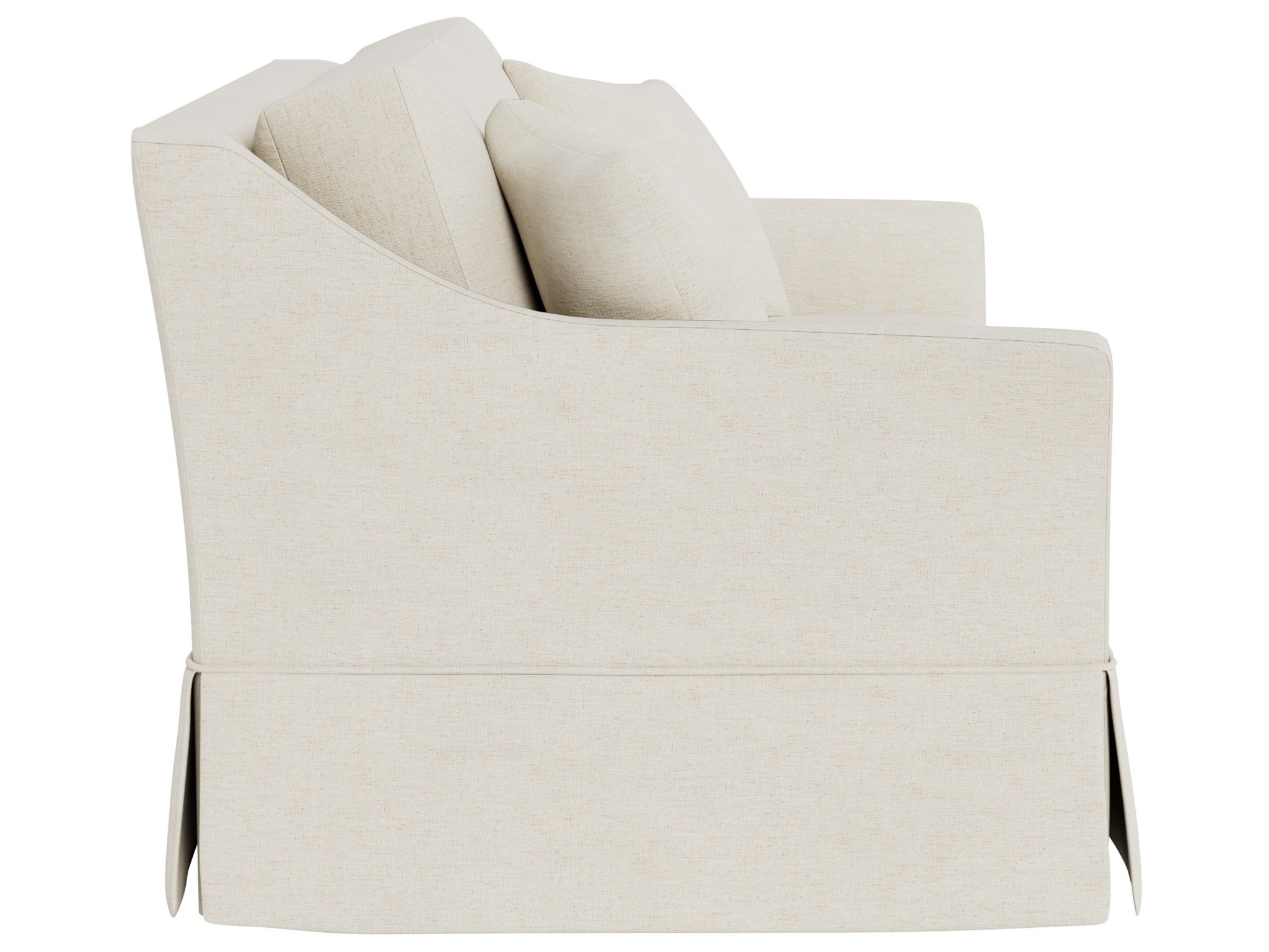 Madison Skirted Apartment Sofa - Special Order - Silo with a white background