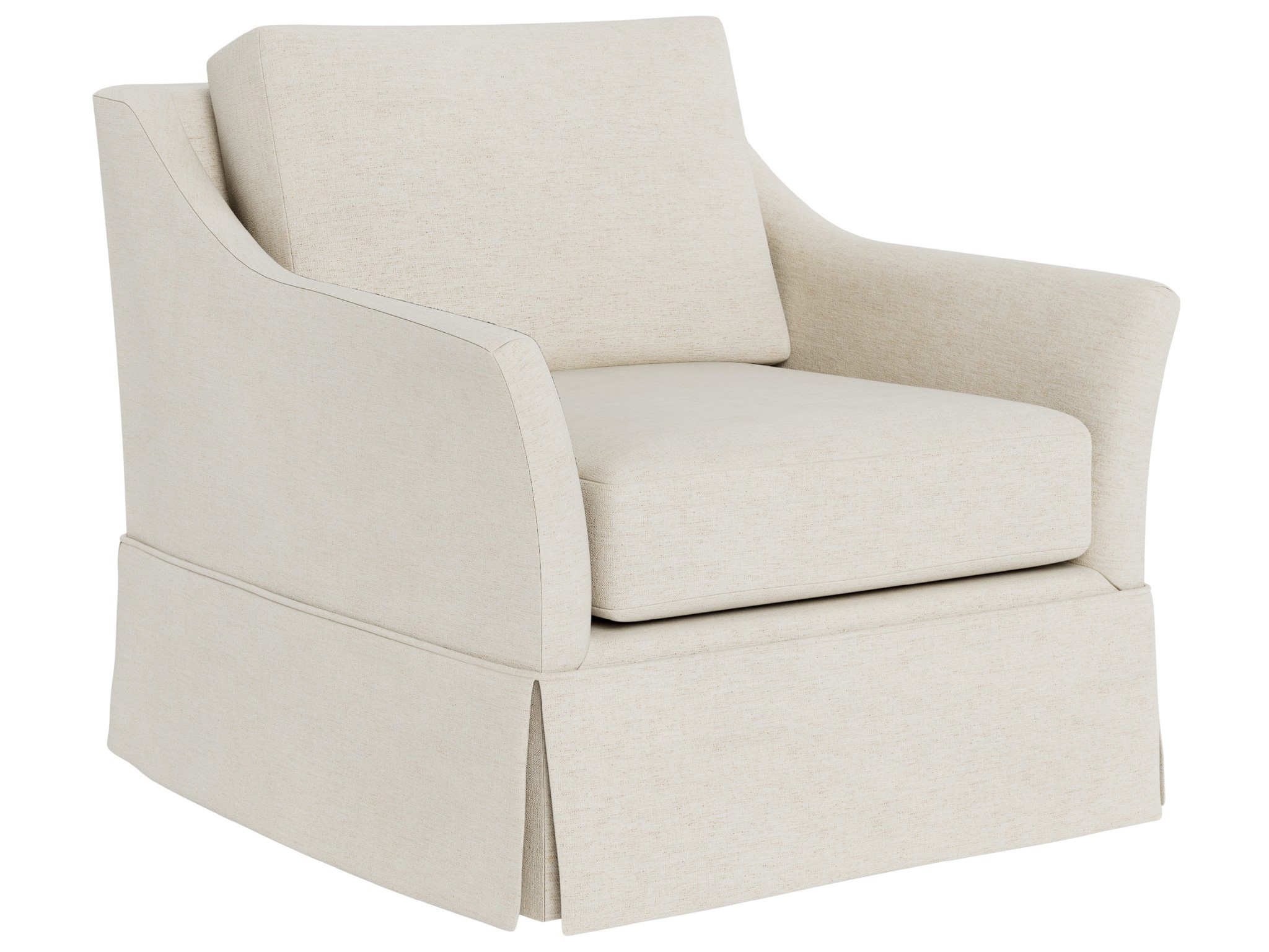 Madison Skirted Swivel Chair - Special Order - Silo with a white background