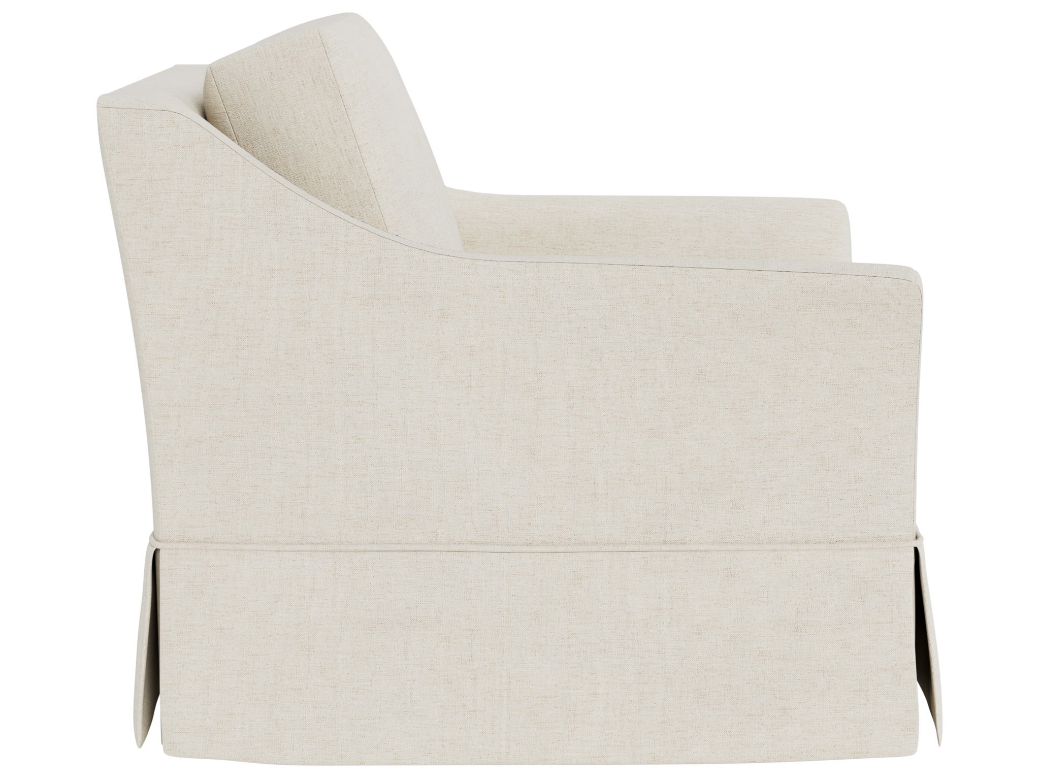 Madison Skirted Swivel Chair - Special Order - Silo with a white background