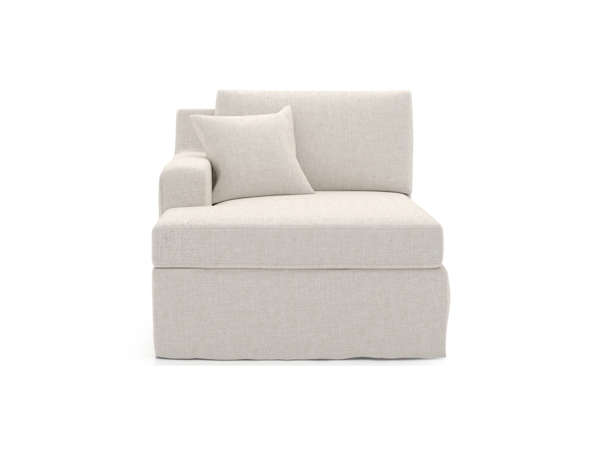 Ryman Slipcover Chaise LAF - Special Order - Silo with a white background