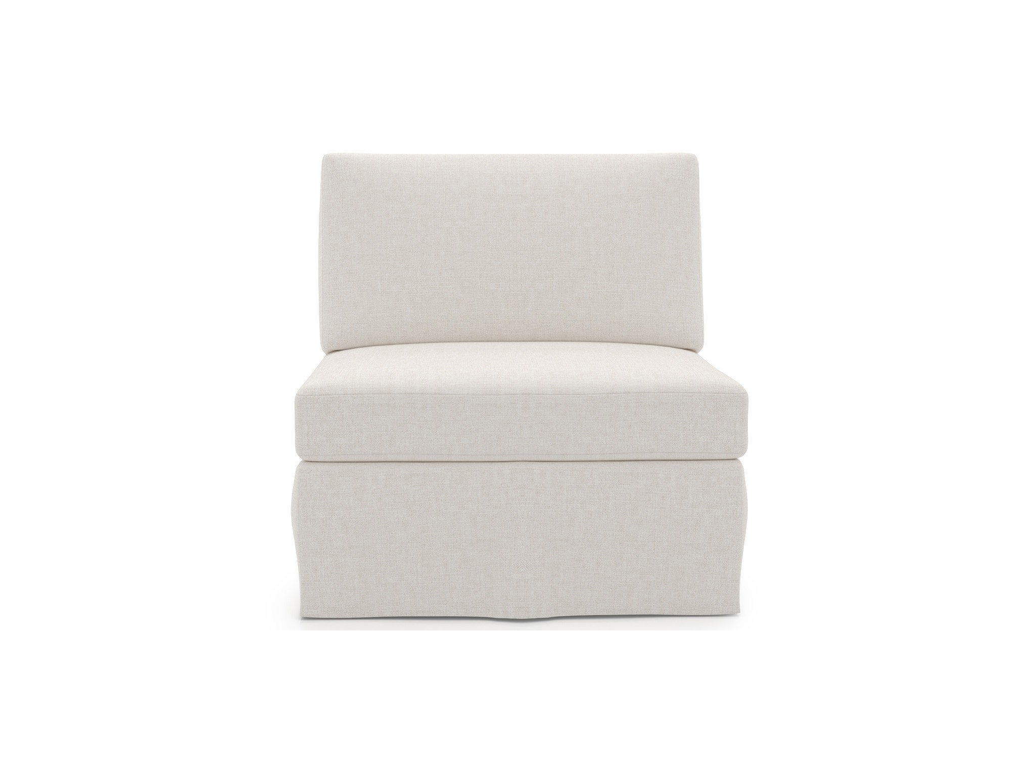 Ryman Slipcover Armless Chair - Special Order - Silo with a white background