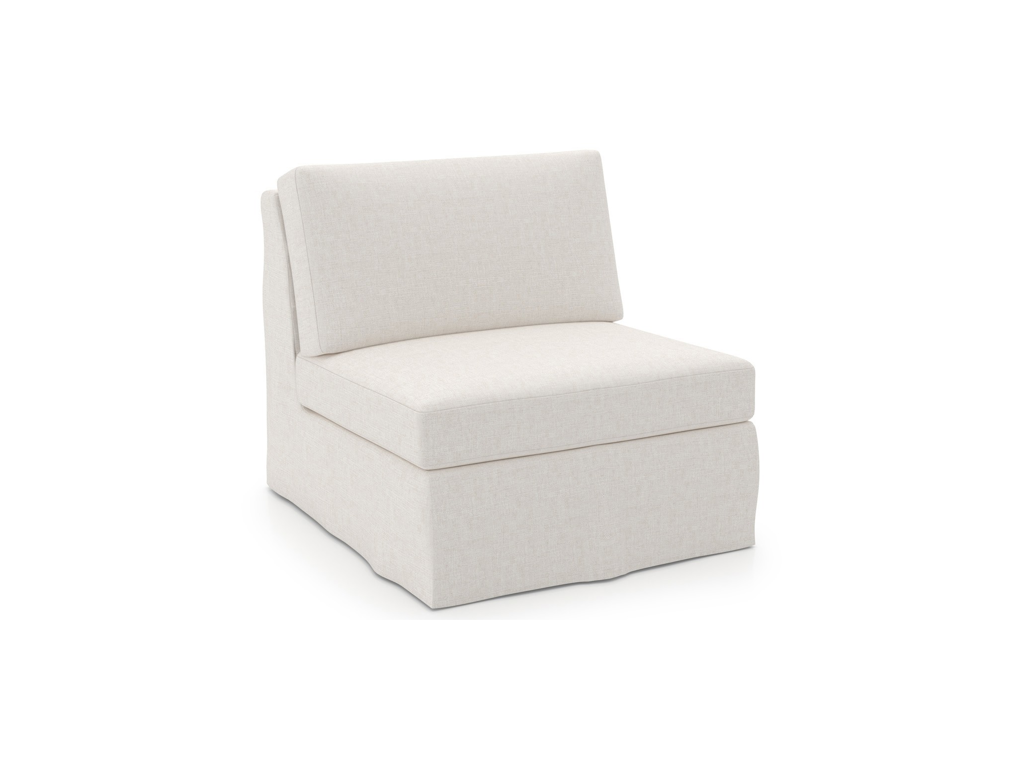 Ryman Slipcover Armless Chair - Special Order - Silo with a white background