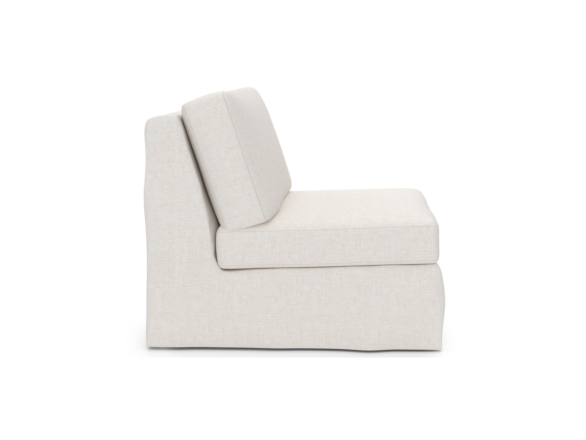 Ryman Slipcover Armless Chair - Special Order - Silo with a white background