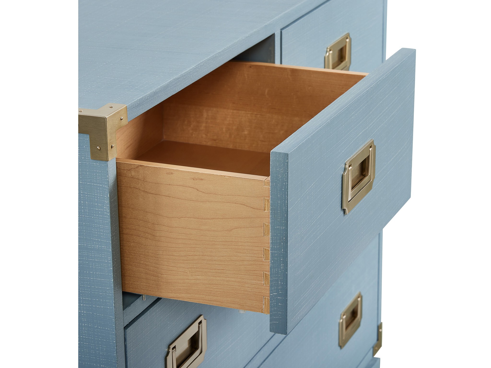 Cove Linen Campaign Chest - Silo with a white background