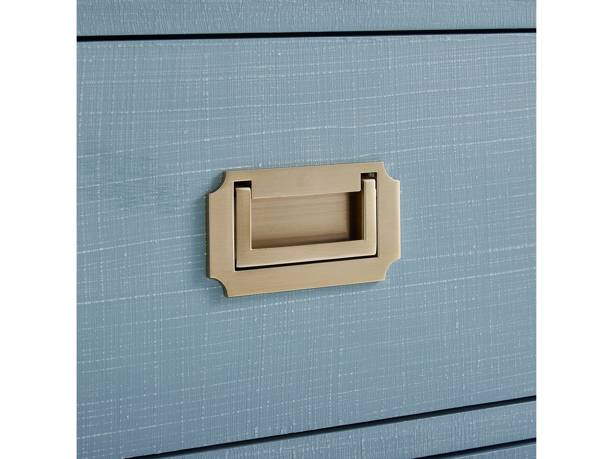 Cove Linen Campaign Chest - Silo with a white background