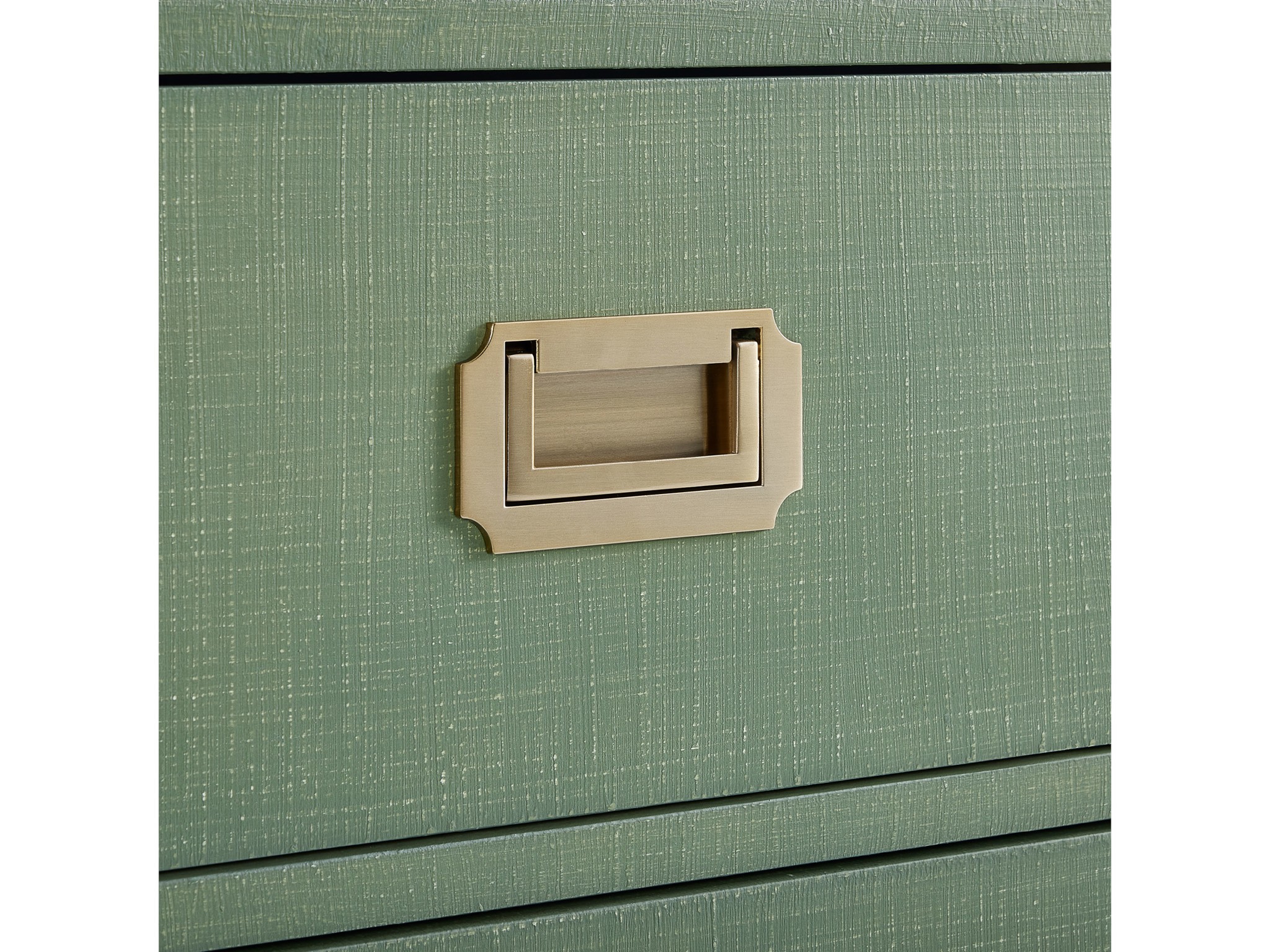 Cypress Linen Campaign Chest - Silo with a white background
