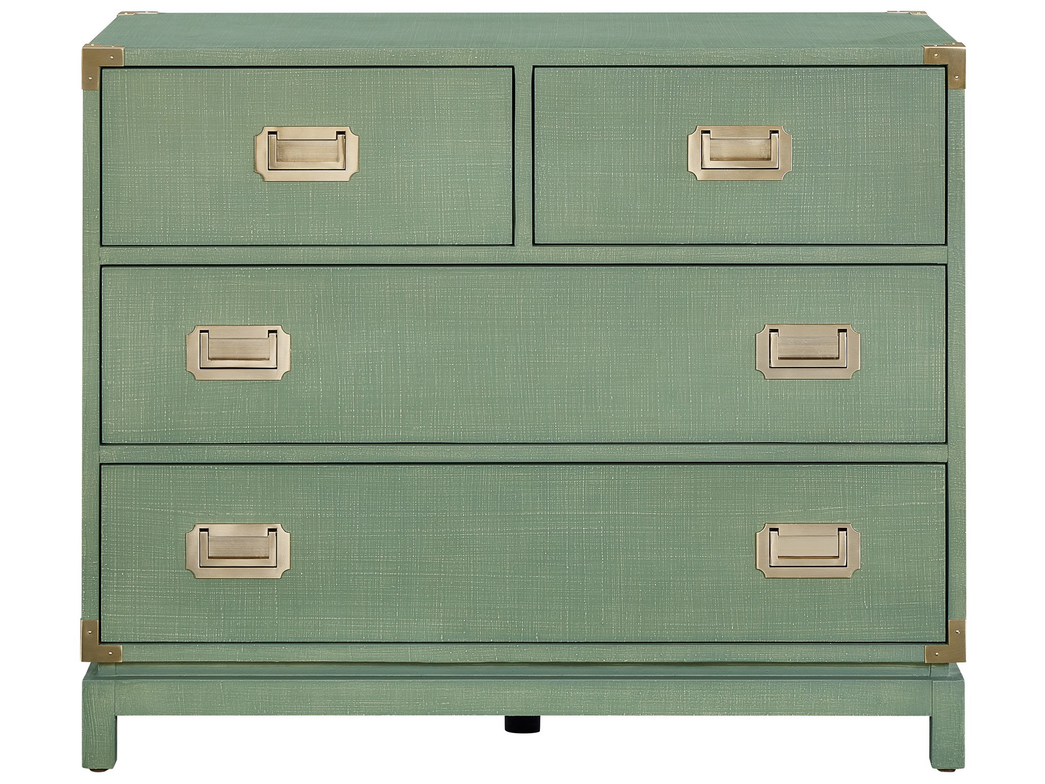 Cypress Linen Campaign Chest - Silo with a white background