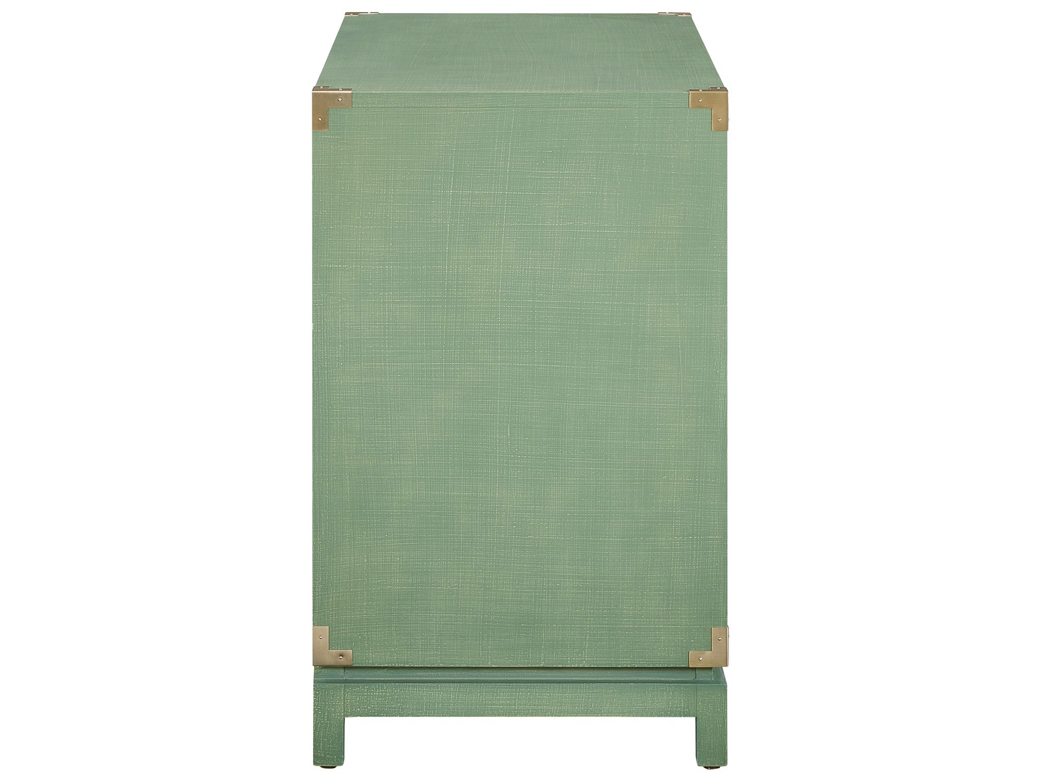 Cypress Linen Campaign Chest - Silo with a white background