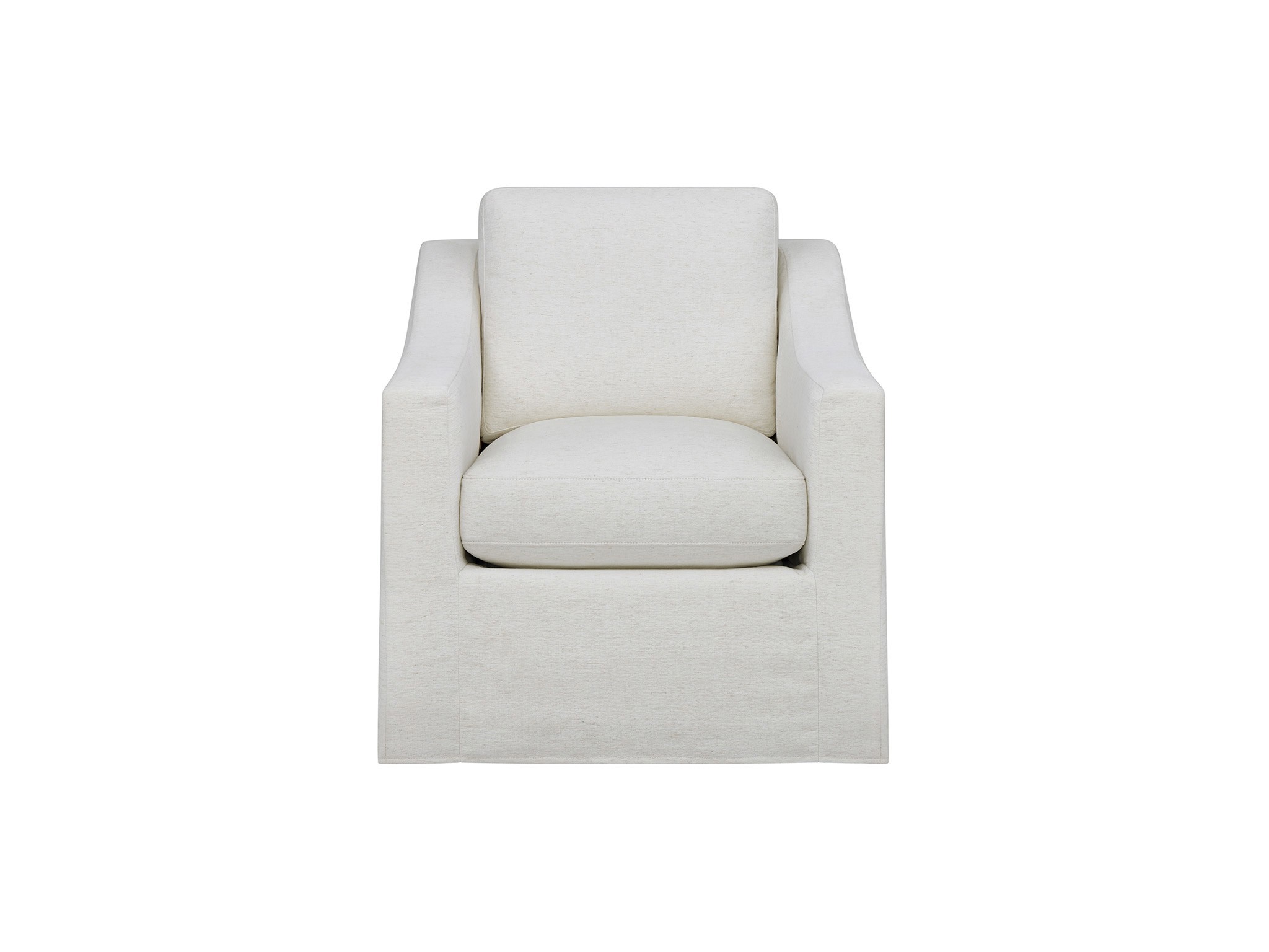 Augustine Slipcover Swivel Glider - Silo with a white background