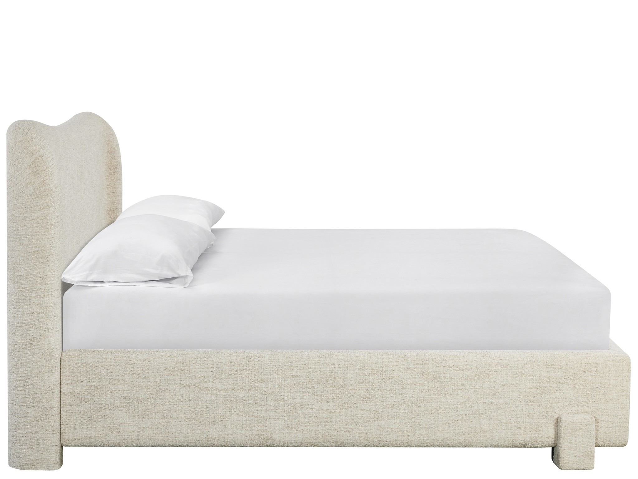 Trace Upholstered Bed King - Silo with a white background