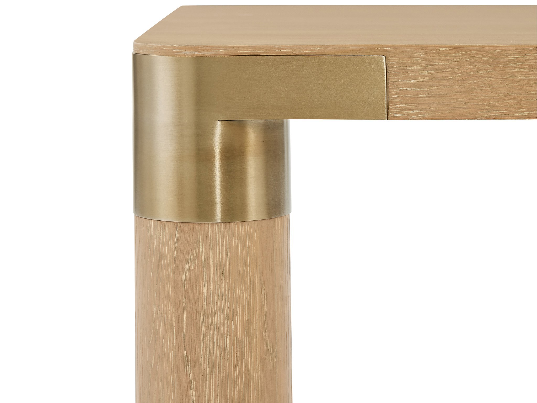 Dusty Bronze Dining Table - Silo with a white background